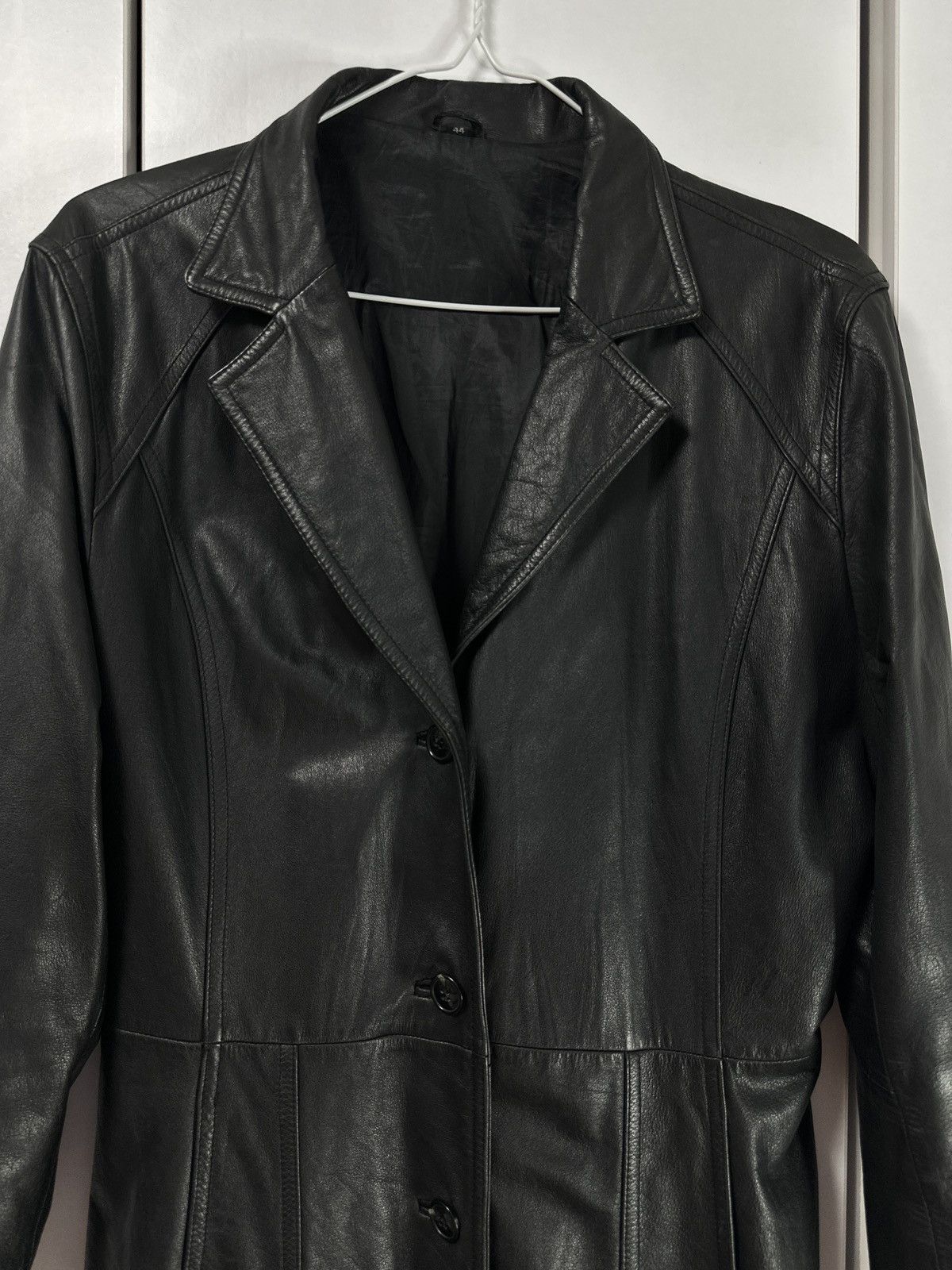Other Leonardo women's leather long coat, vintage, size m Size M / US 6-8 / IT 42-44 - 4 Thumbnail