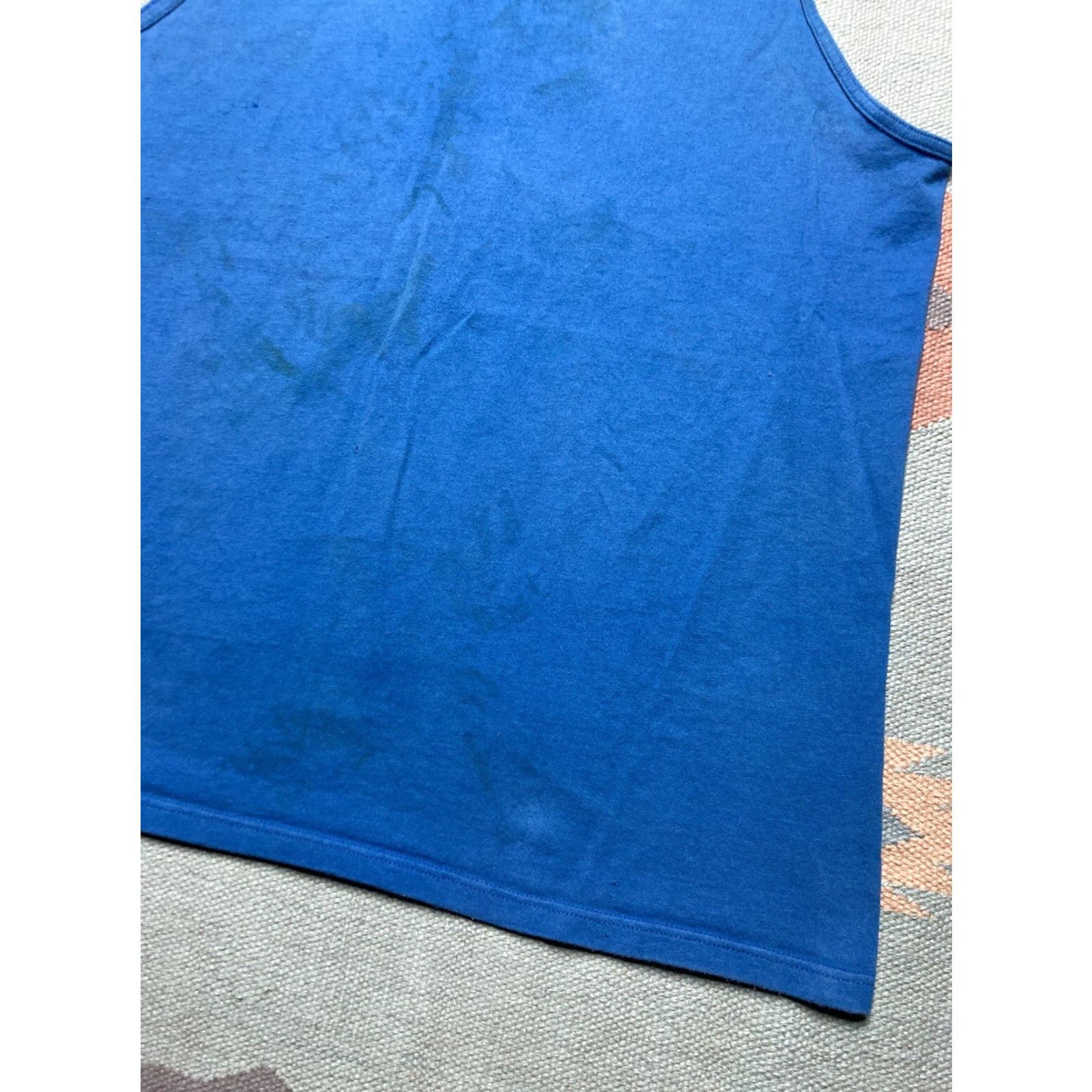 Vintage VINTAGE 90s Tank Top Sleeveless T Shirt Blue Distressed Cotton XXL Men T-Shirt Size US XXL / EU 58 / 5 - 3 Thumbnail