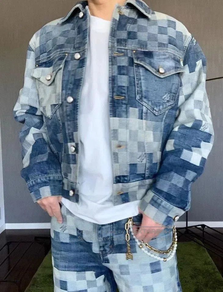 Louis Vuitton lv x pharrell denim checkerboard jacket. Size US XXL / EU 58 / 5 - 4 Thumbnail