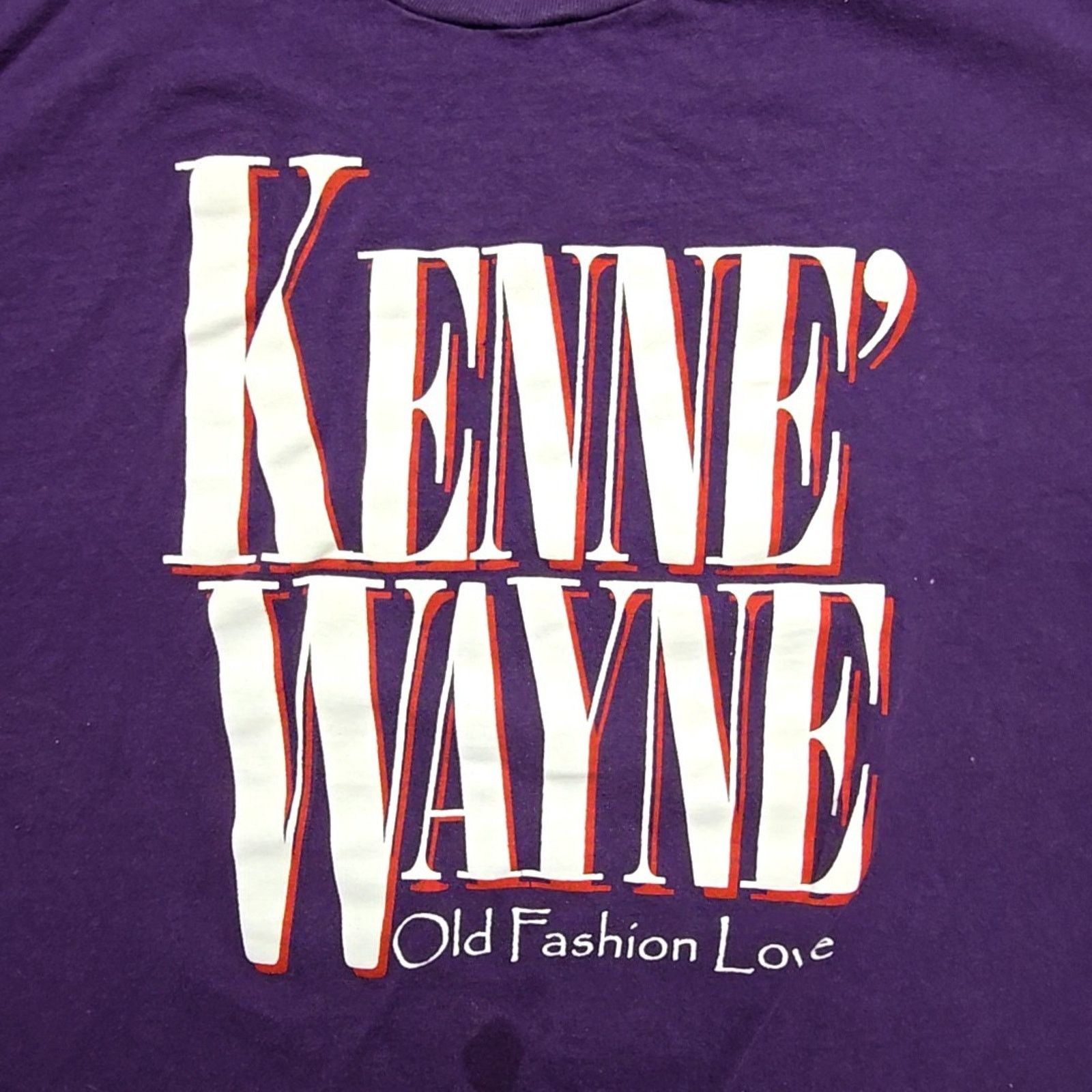 Hanes Vintage Kenne Wayne Shirt Old Fashion Love Purple XL Tee 90s Size US XL / EU 56 / 4 - 2 Thumbnail
