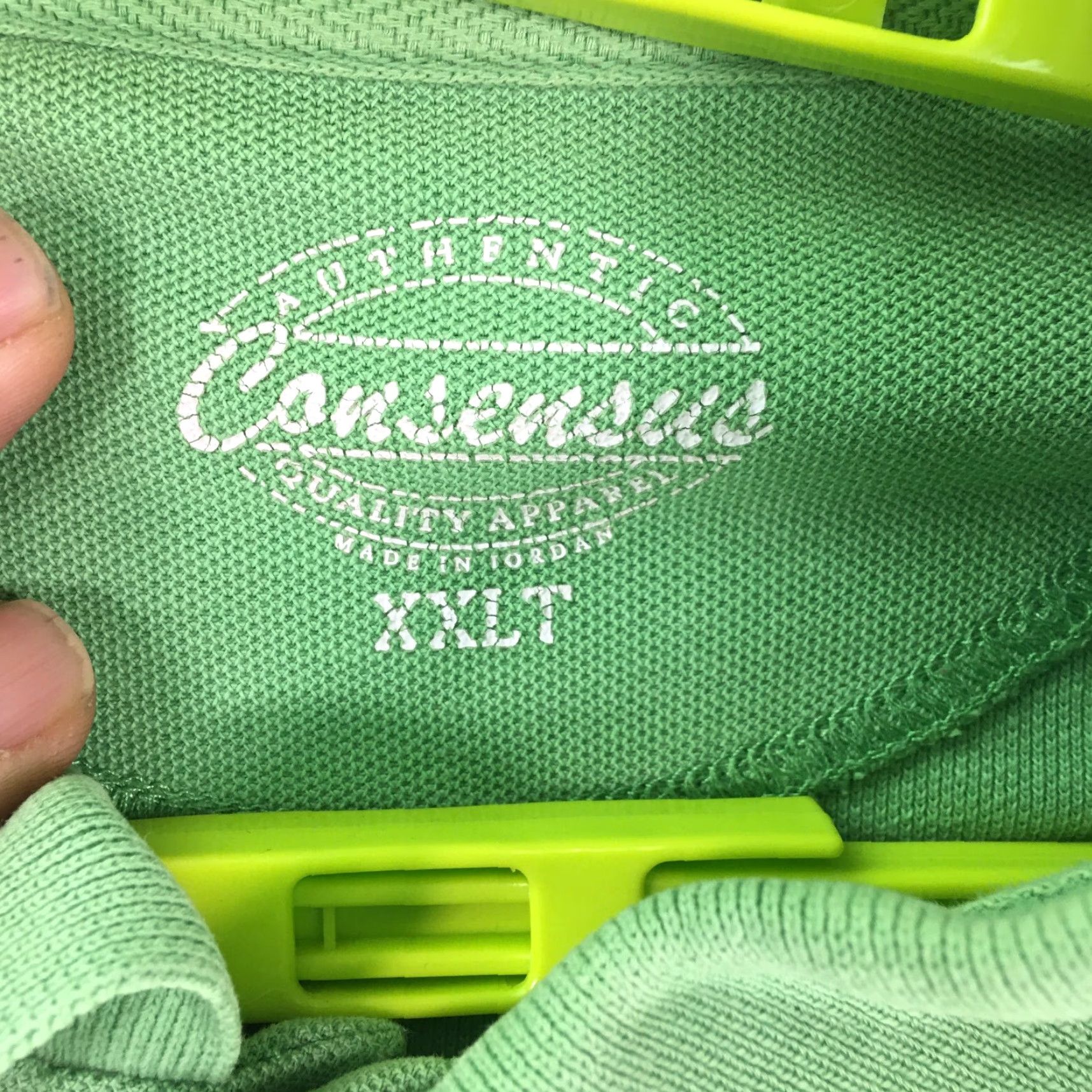 Vintage Authentic Consensus Big & Tall XXLT Green Polo Shirt Short Sleeve Mens Casual Performance Size US XXL / EU 58 / 5 - 3 Thumbnail