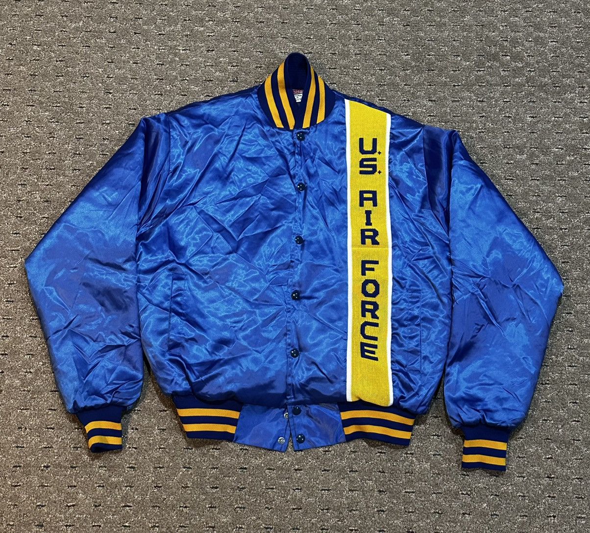 Soffe × Vintage Vintage Soffe US Air Force satin varsity jacket Size US XL / EU 56 / 4 - 1 Thumbnail