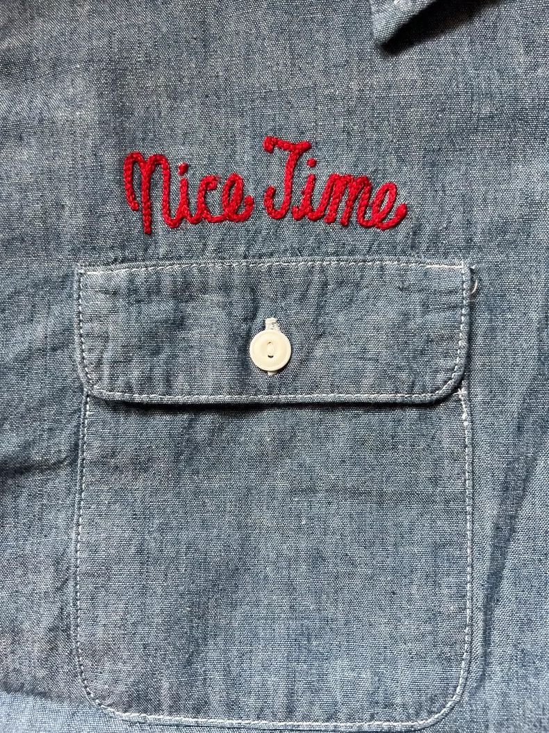 Wacko Maria Wacko maria Embroidered denim shirt, classic letter embroi Size US M / EU 48-50 / 2 - 3 Thumbnail