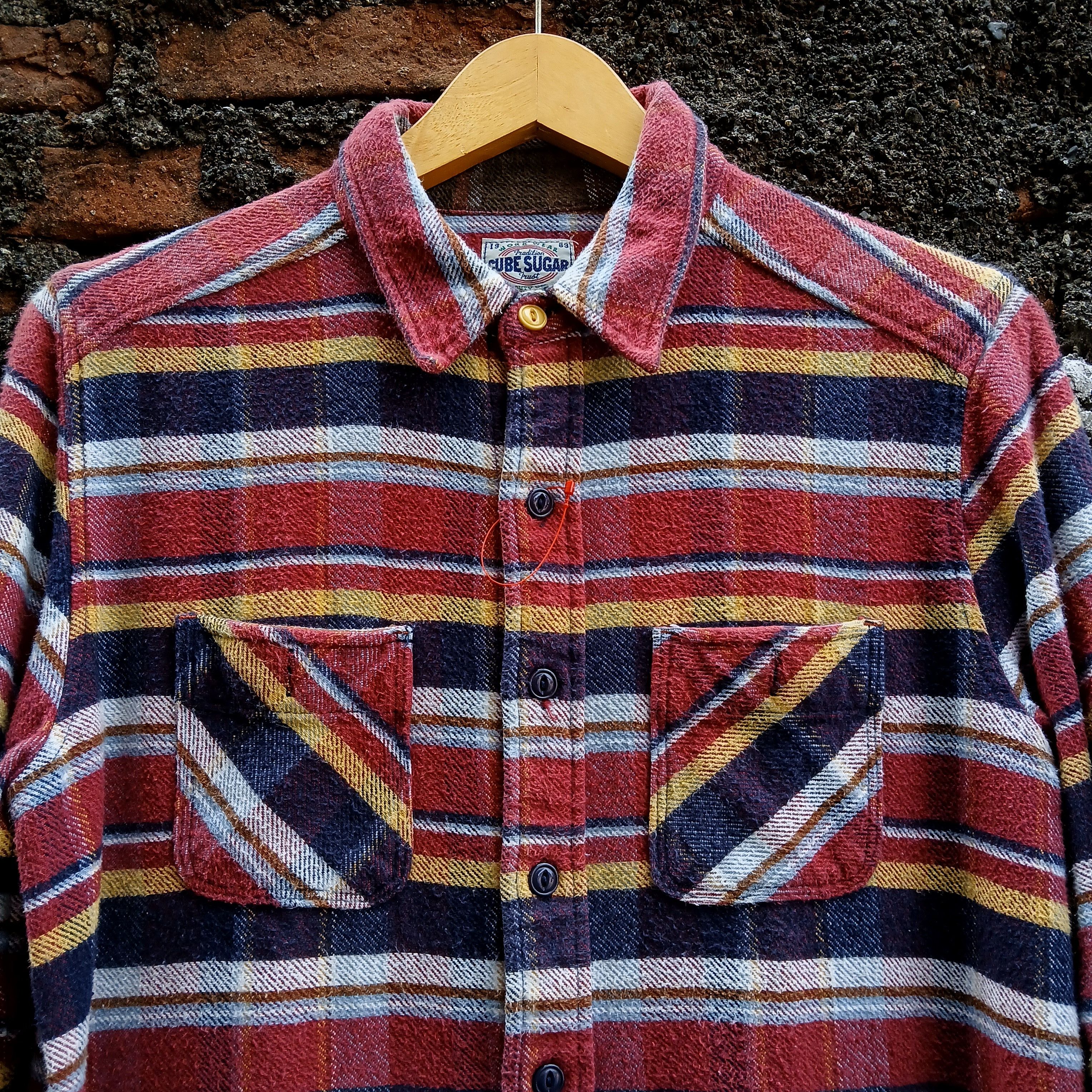 Japanese Brand Vintage flannel shirt cube sugar japan Size US M / EU 48-50 / 2 - 3 Thumbnail