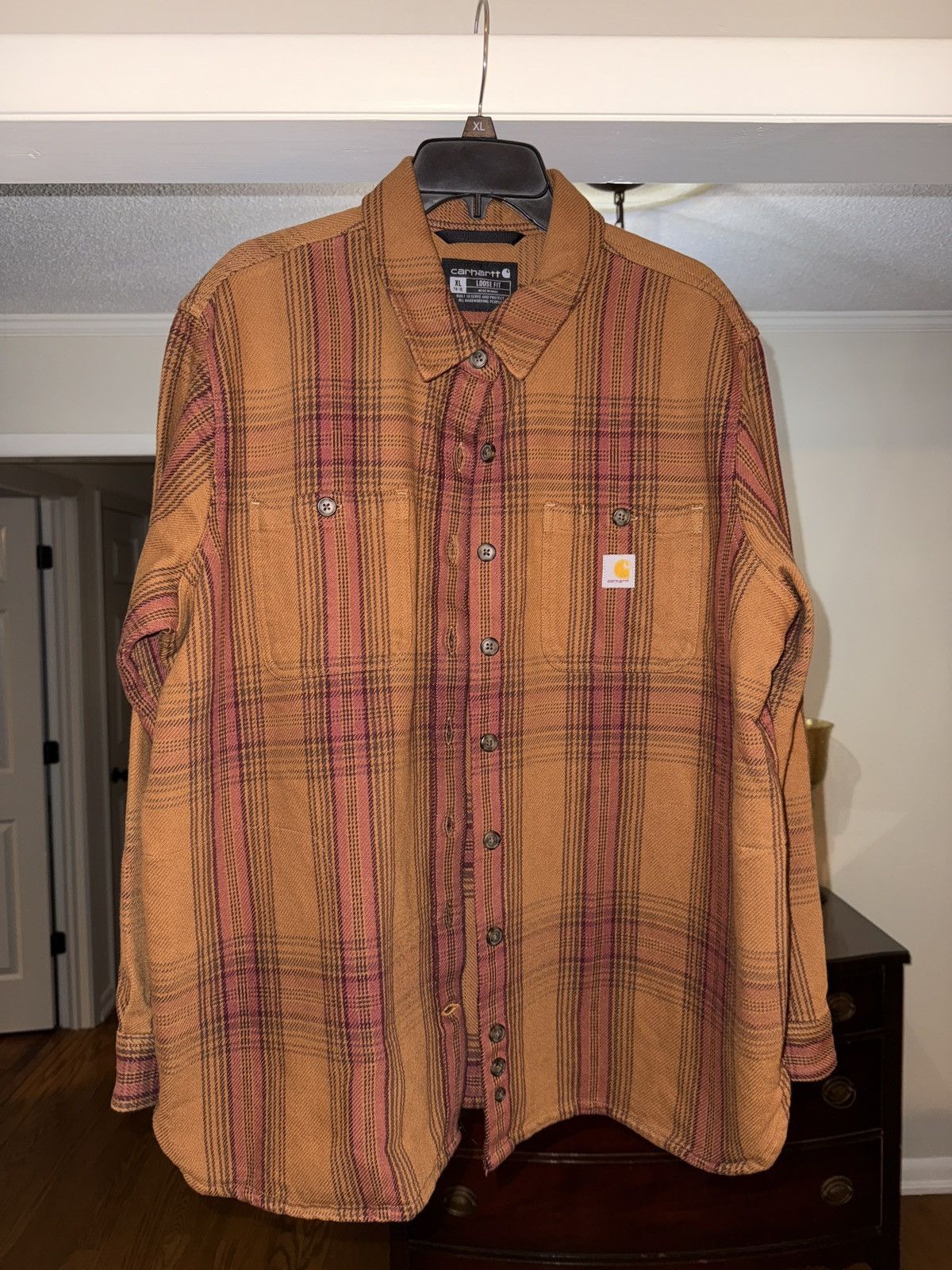 Carhartt Brown and Red Carhartt Shacket Size US L / EU 52-54 / 3 - 1 Thumbnail