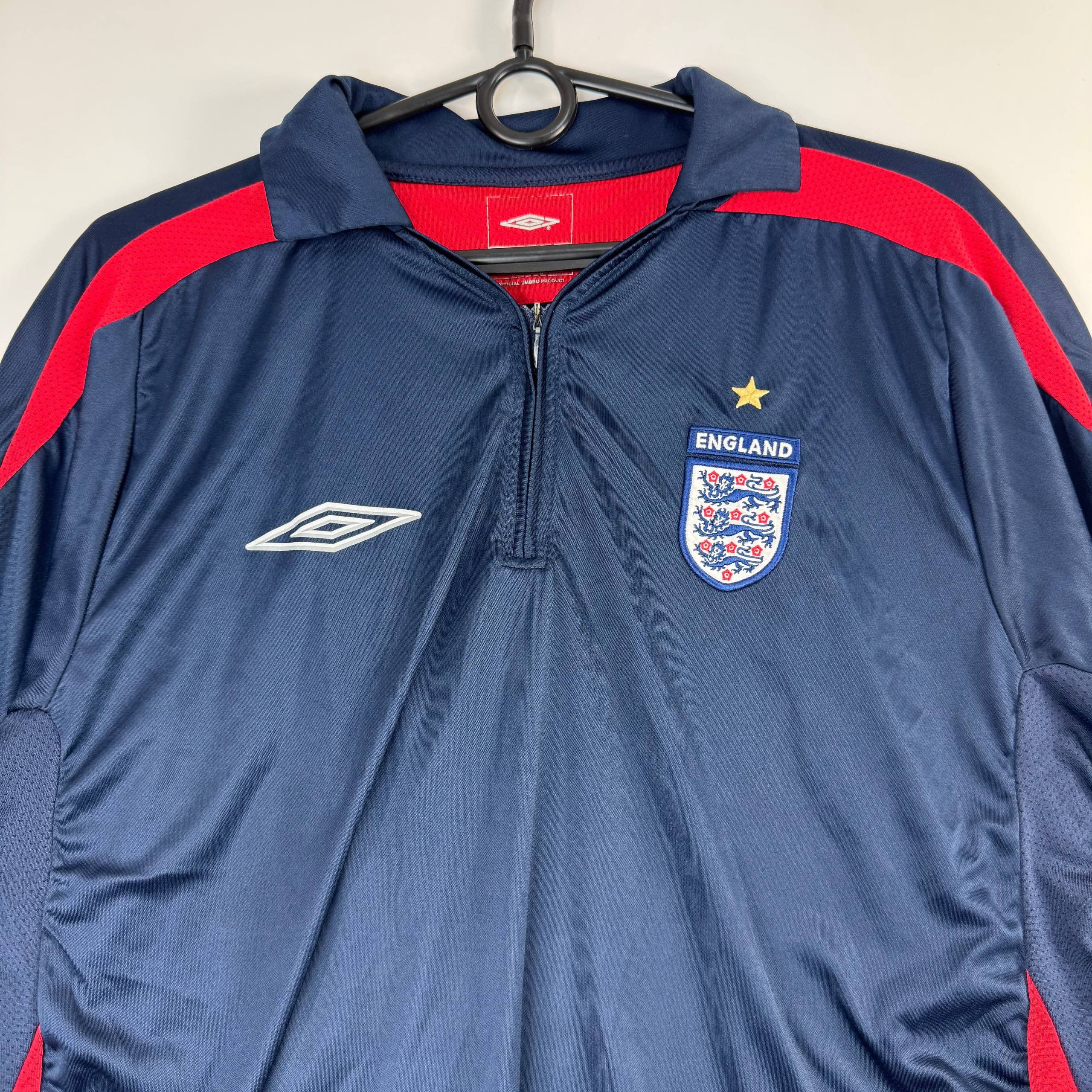 Umbro Umbro England Training Jersey 2005-06 Navy Mens Size L Size US L / EU 52-54 / 3 - 2 Thumbnail