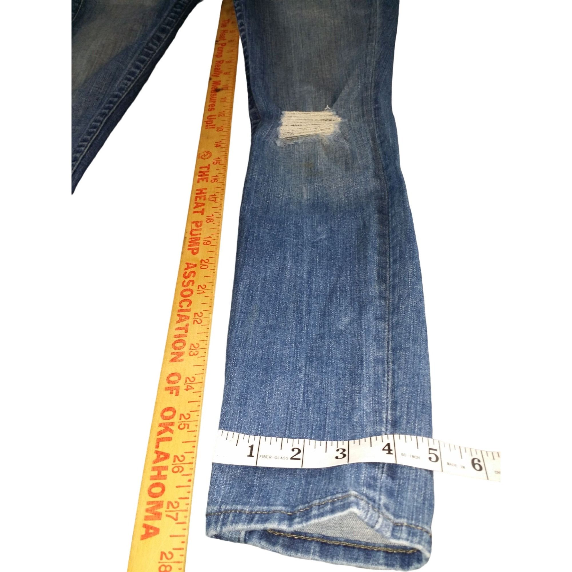 True Religion True Religion Skinny Jeans Women Sz 28 Blue Denim Straight D Size 28" / US 6 / IT 42 - 4 Thumbnail