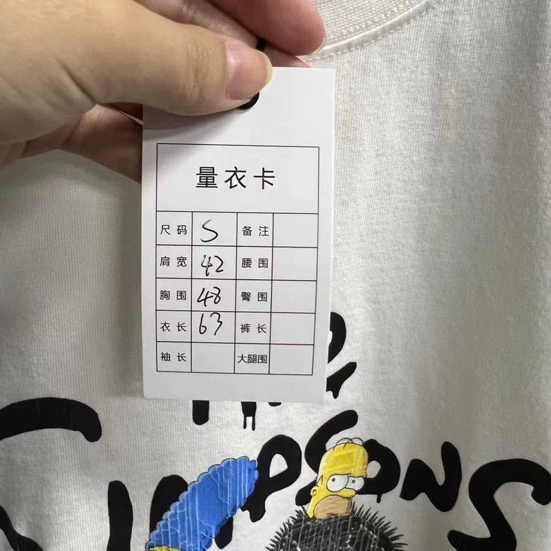 Balenciaga Balenciaga White Simpson printed logo short sleeve Size US S / EU 44-46 / 1 - 3 Thumbnail