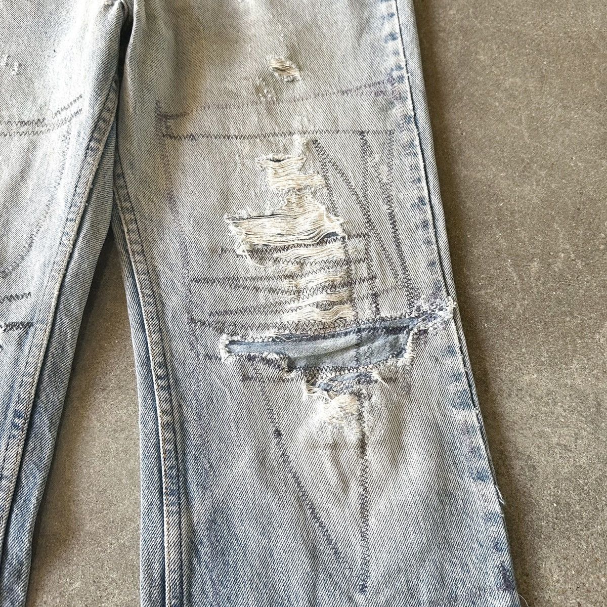 Levi's 80’s THRASHED Levi’s 517 Orange Tab Flared Denim Size US 34 / EU 50 - 3 Thumbnail