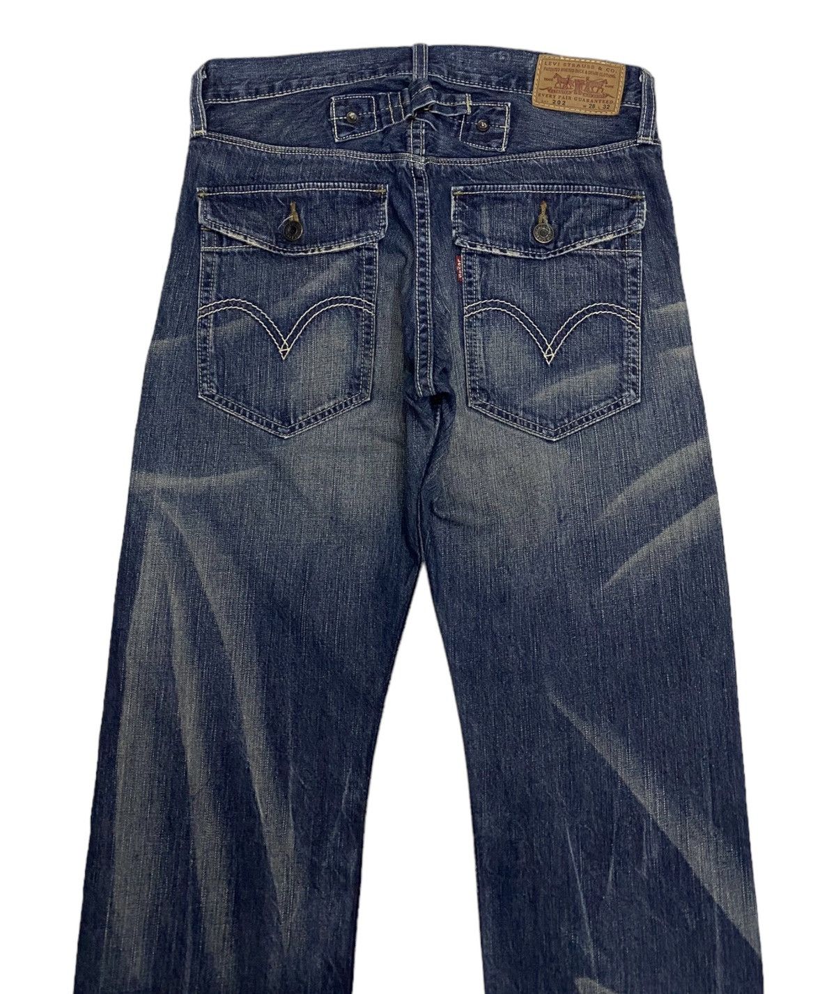 Levi's Vintage Clothing × Undercover VTG LEVIS 202🔥BUCKLE BACK DISTRESSED DENIM UNDERCOVER STYLE Size US 29 - 3 Thumbnail
