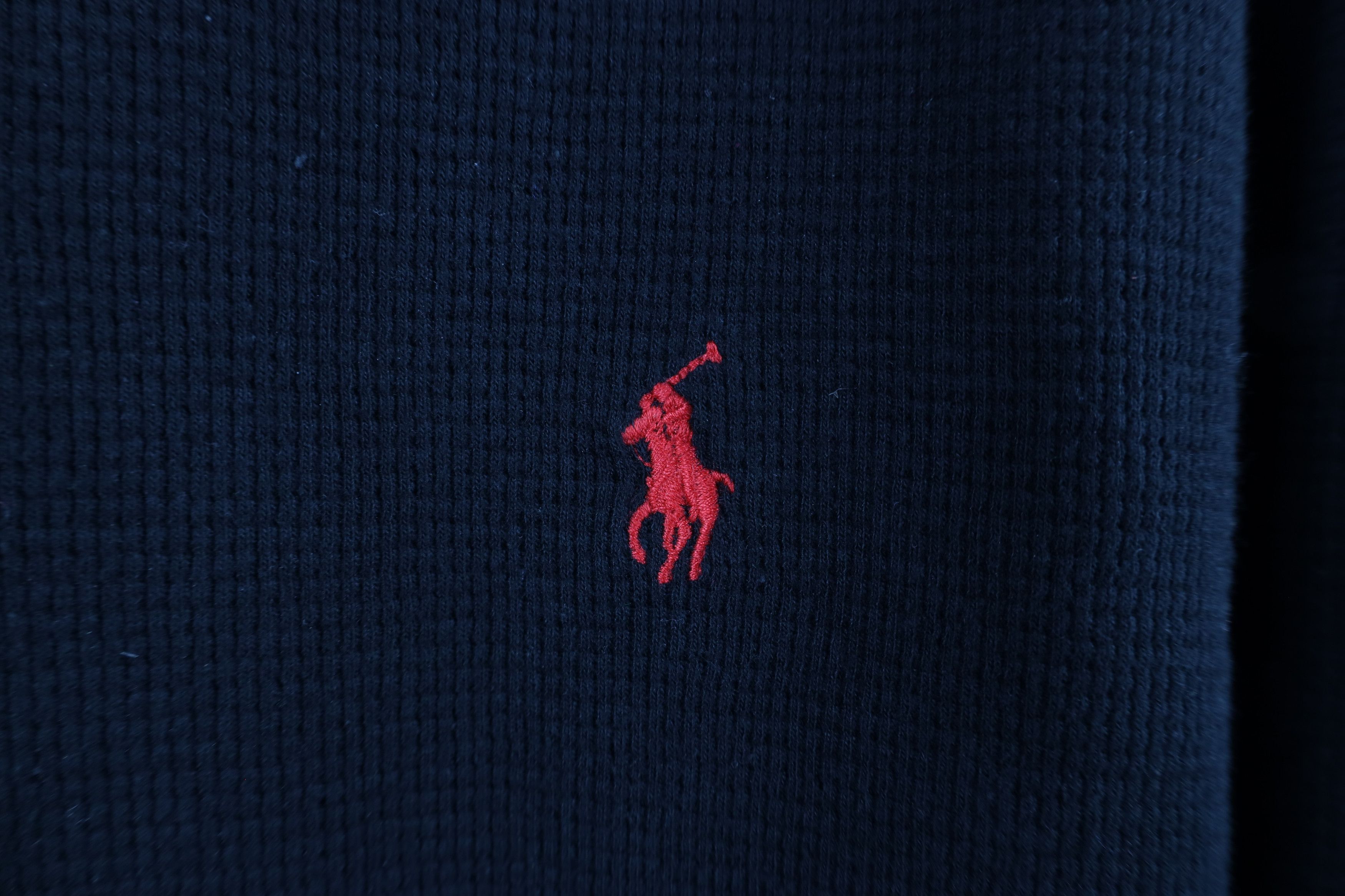 Ralph Lauren Vintage Ralph Lauren Waffle Knit Long Sleeve T-Shirt Black Size US XXL / EU 58 / 5 - 4 Thumbnail