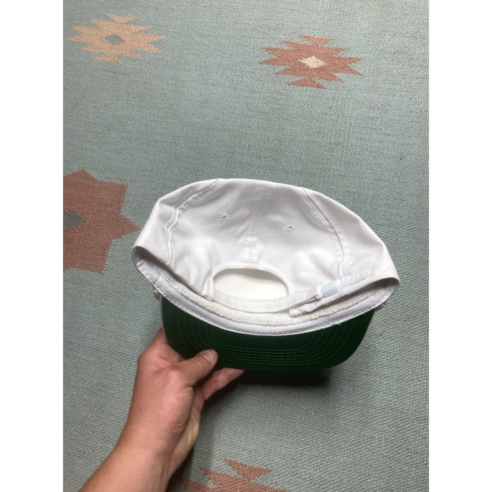 Vintage VINTAGE Young An strapback hat cap zipper back AUC Michigan patch white Adult Men Adjustable Cap Hats Mens Size ONE SIZE - 4 Thumbnail
