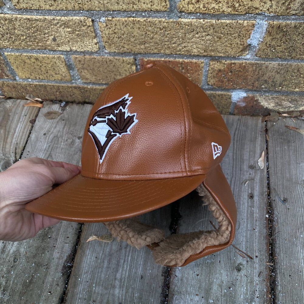 New Era Vintage New Era Toronto Blue Jays Leather Sherpa Baseball C Size ONE SIZE - 5 Thumbnail