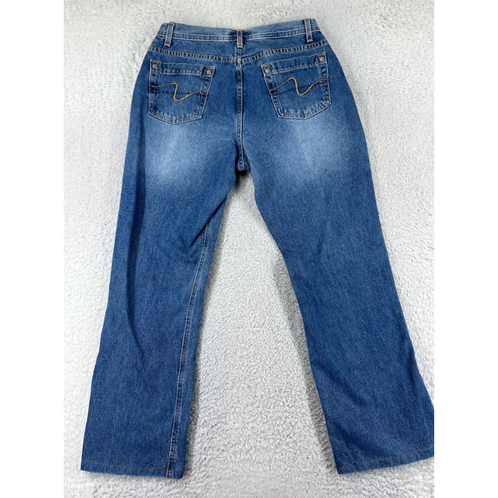 Vintage VINTAGE ZENA Jeans Womens 12 Blue Denim Bootcut 100% Cotton Y2K High Rise Size 34" / US 12 / IT 48 - 2 Thumbnail