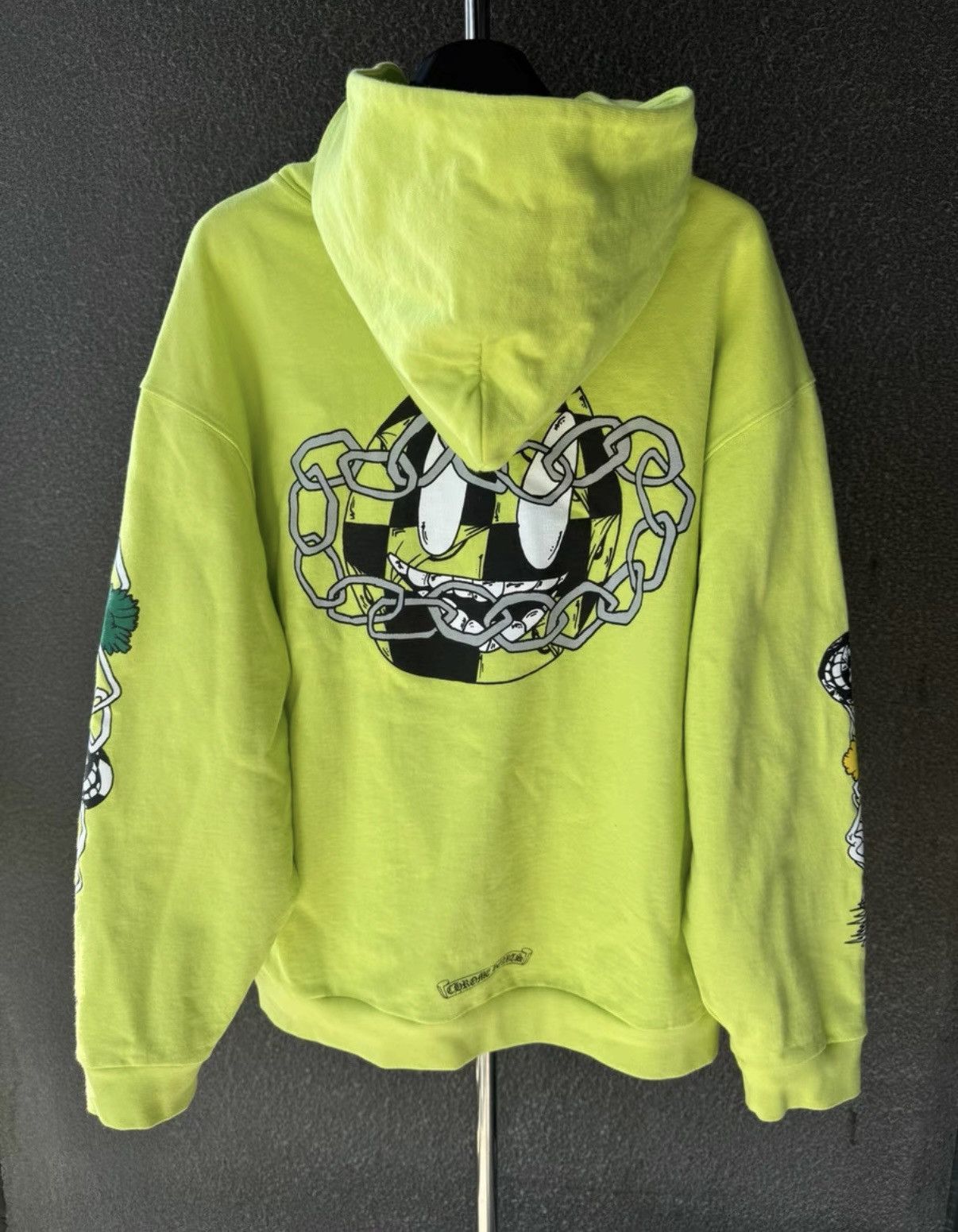 Chrome Hearts Matty Boy Waffle Knit Graffiti Zip Hoodie