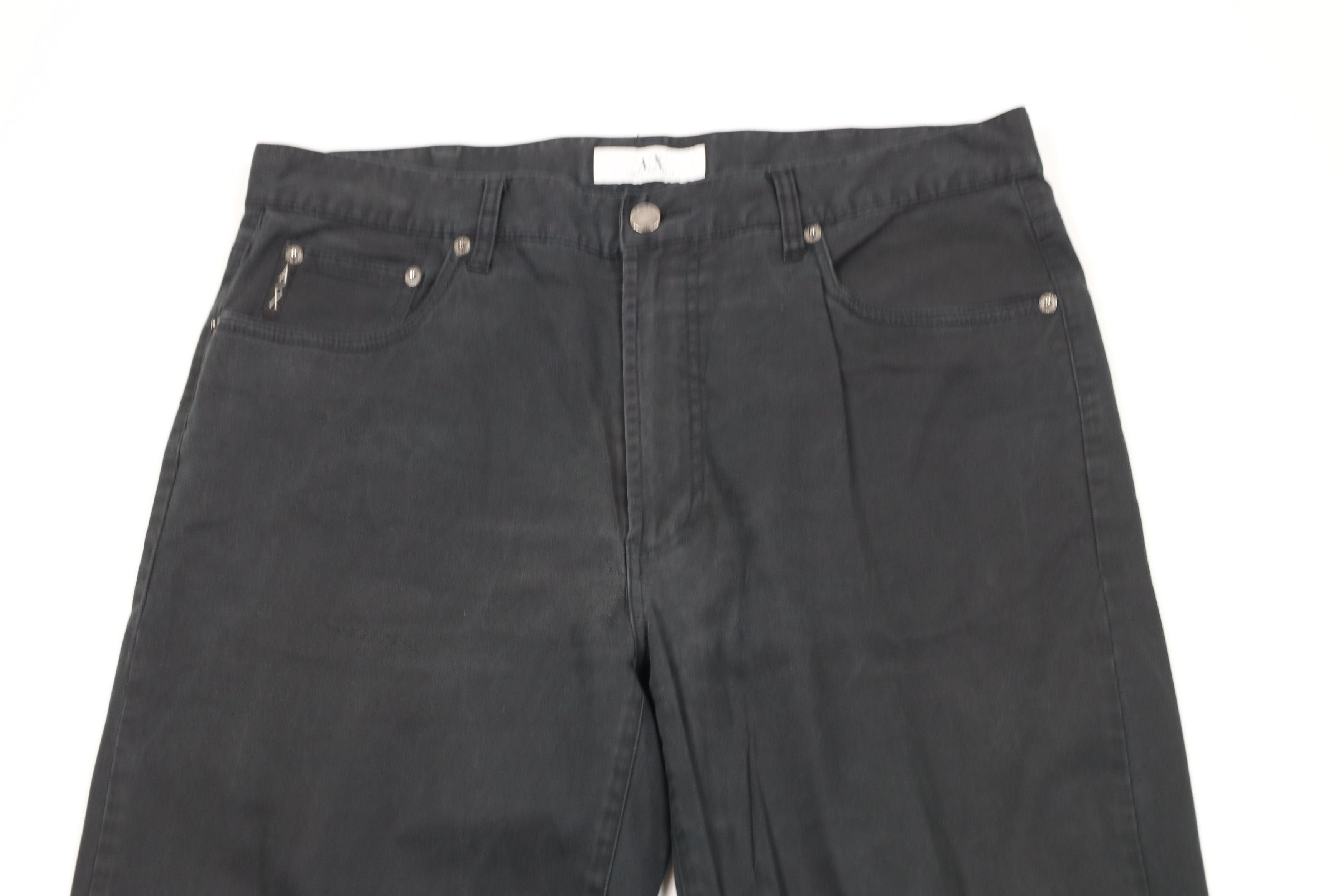 Armani Exchange × Vintage Vintage Armani Exchange Spell Stretch Wide Leg Pants Black Size US 36 / EU 52 - 2 Thumbnail