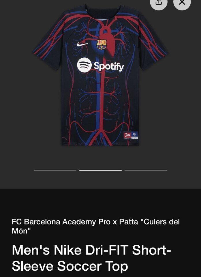 image of Nike x Patta Barcelona Fc Culers Del Món Pre-Match Jersey Xlarge, Men's