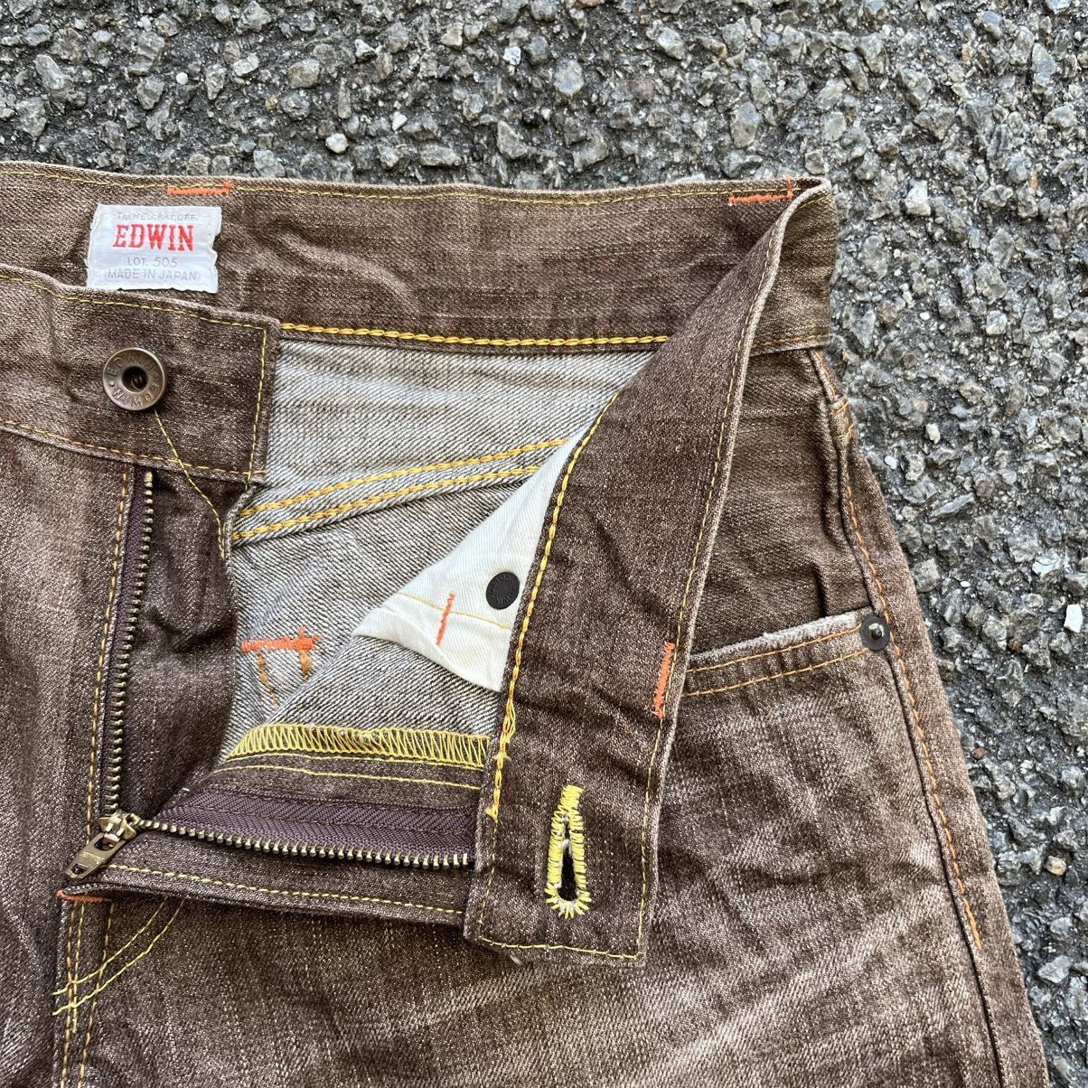 Edwin Vintage Edwin 505ZX Selvedge Jeans Faded Denim Red Line Pant Size US 29 - 7 Thumbnail