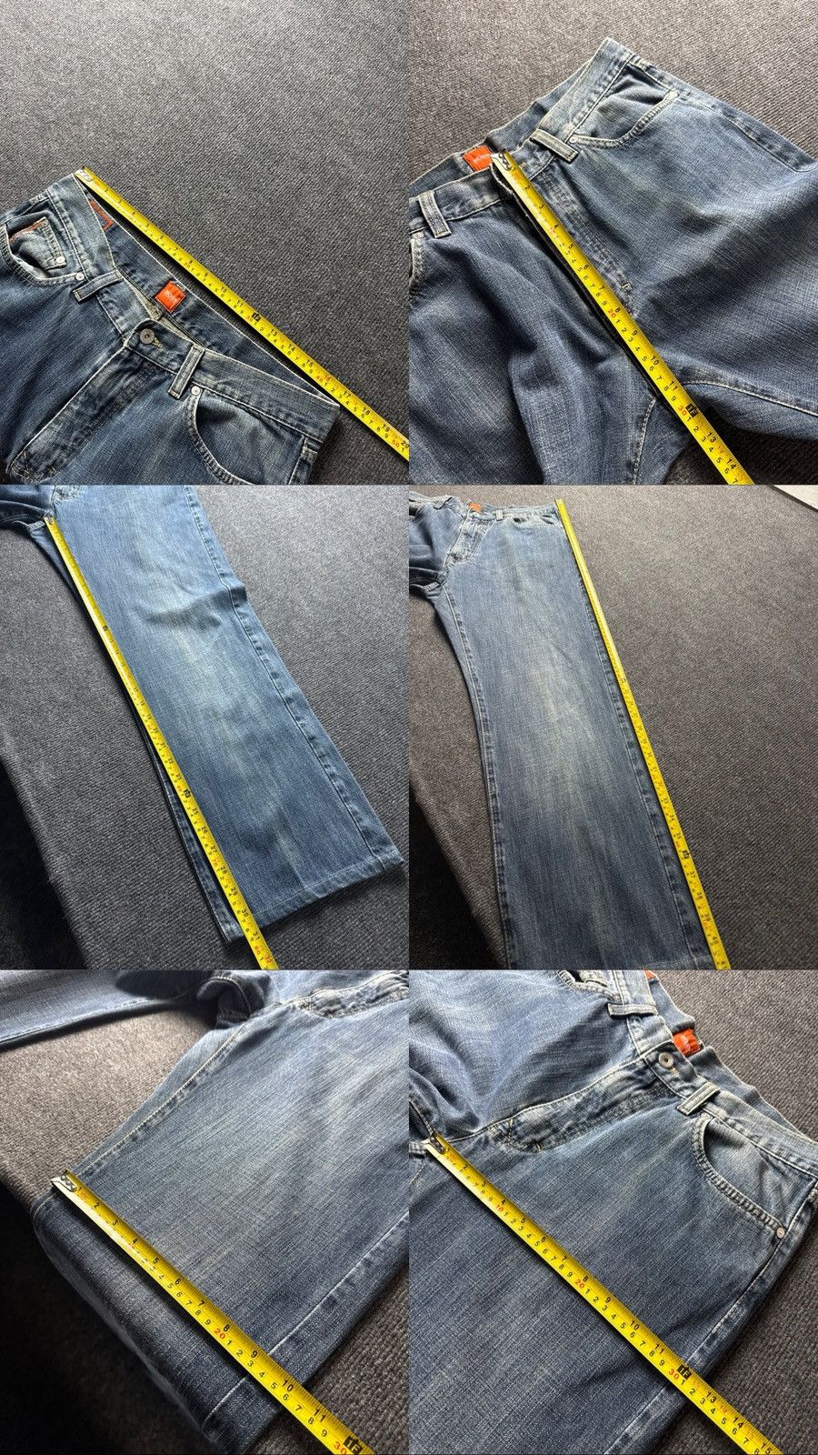 Hugo Boss Vintage 00s Distressed Hugo Boss Orange Blue Denim Jeans Size US 34 / EU 50 - 23 Thumbnail
