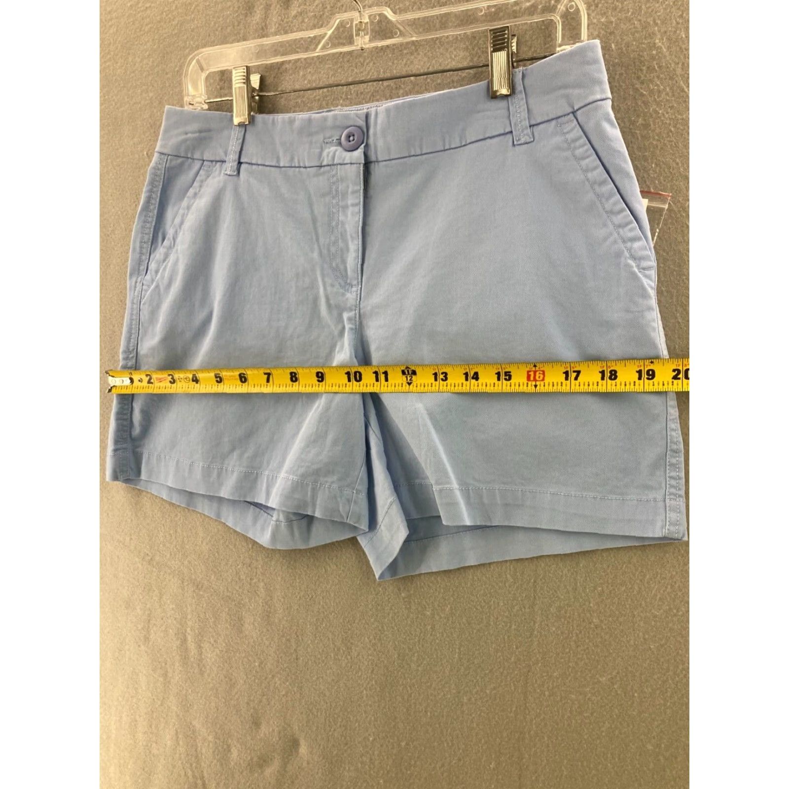 Vintage Crown and Ivy Chino Shorts Womens 4 Blue Solid Activewear Casual Travel Size 27" / US 4 / IT 40 - 4 Thumbnail