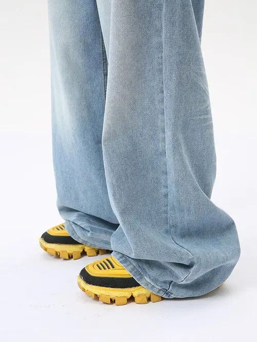 Jean Kuramochi x nen Blue Wide Leg Baggy Denim Jeans Size US 32 / EU 48 - 5 Thumbnail