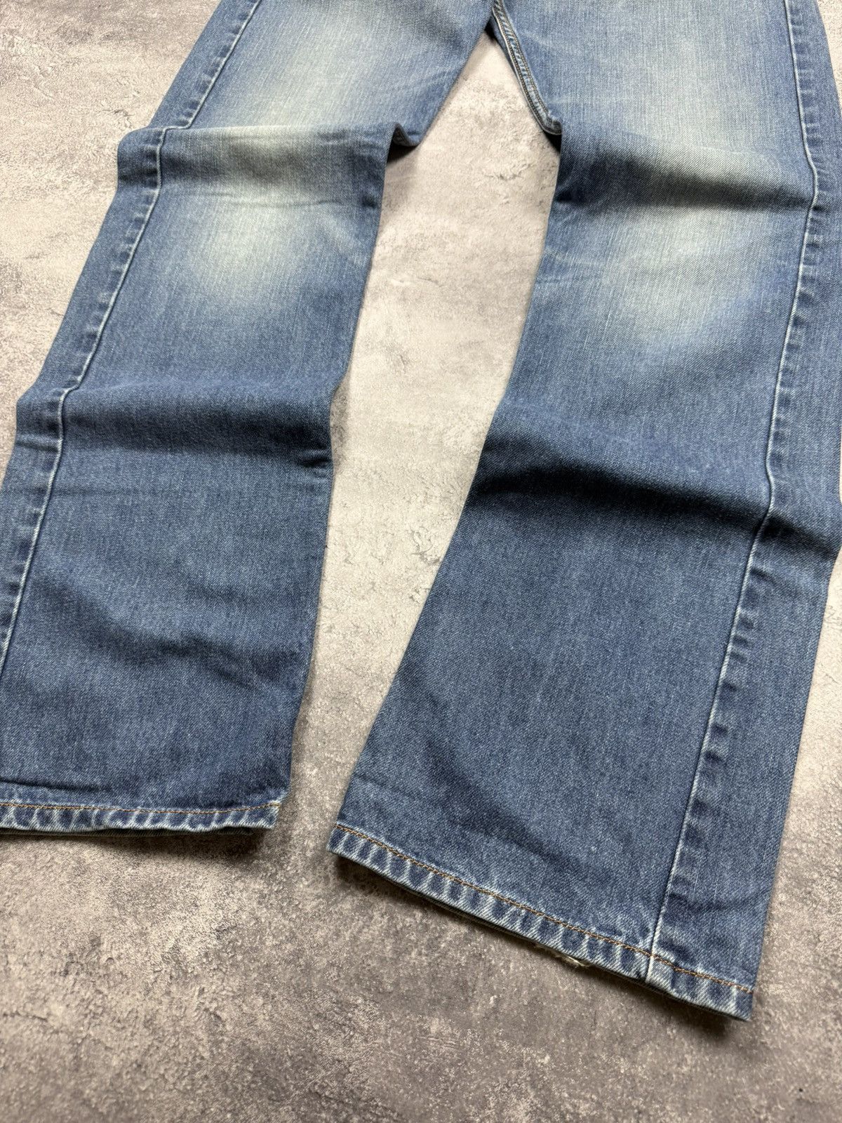 Vintage Diesel Avant Garde Flared Blue Denim Jeans Y2K Rare