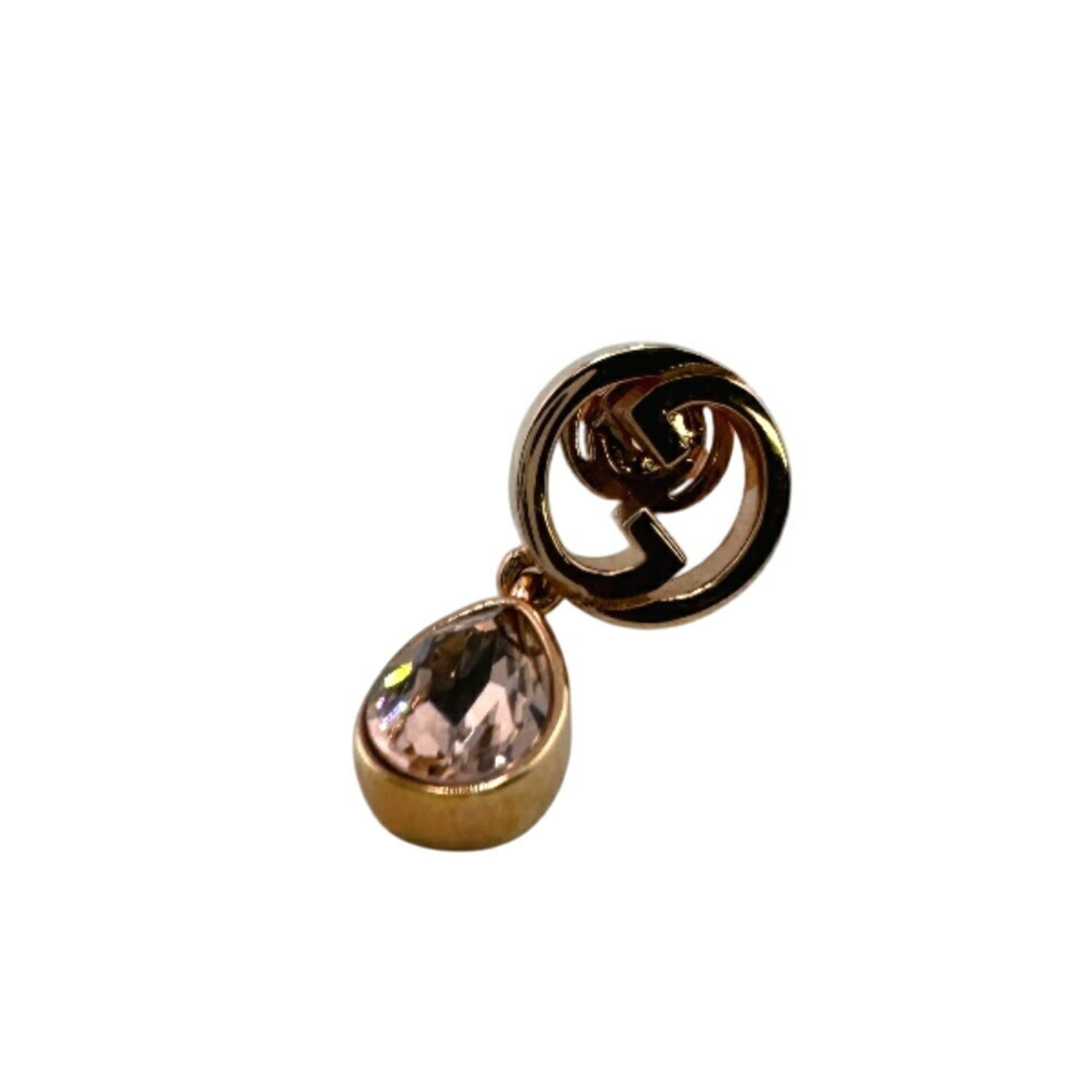 Gucci GUCCI Interlocking G Crystal Drop Earrings (Single) Blondie Pink Women's Size ONE SIZE - 1 Thumbnail