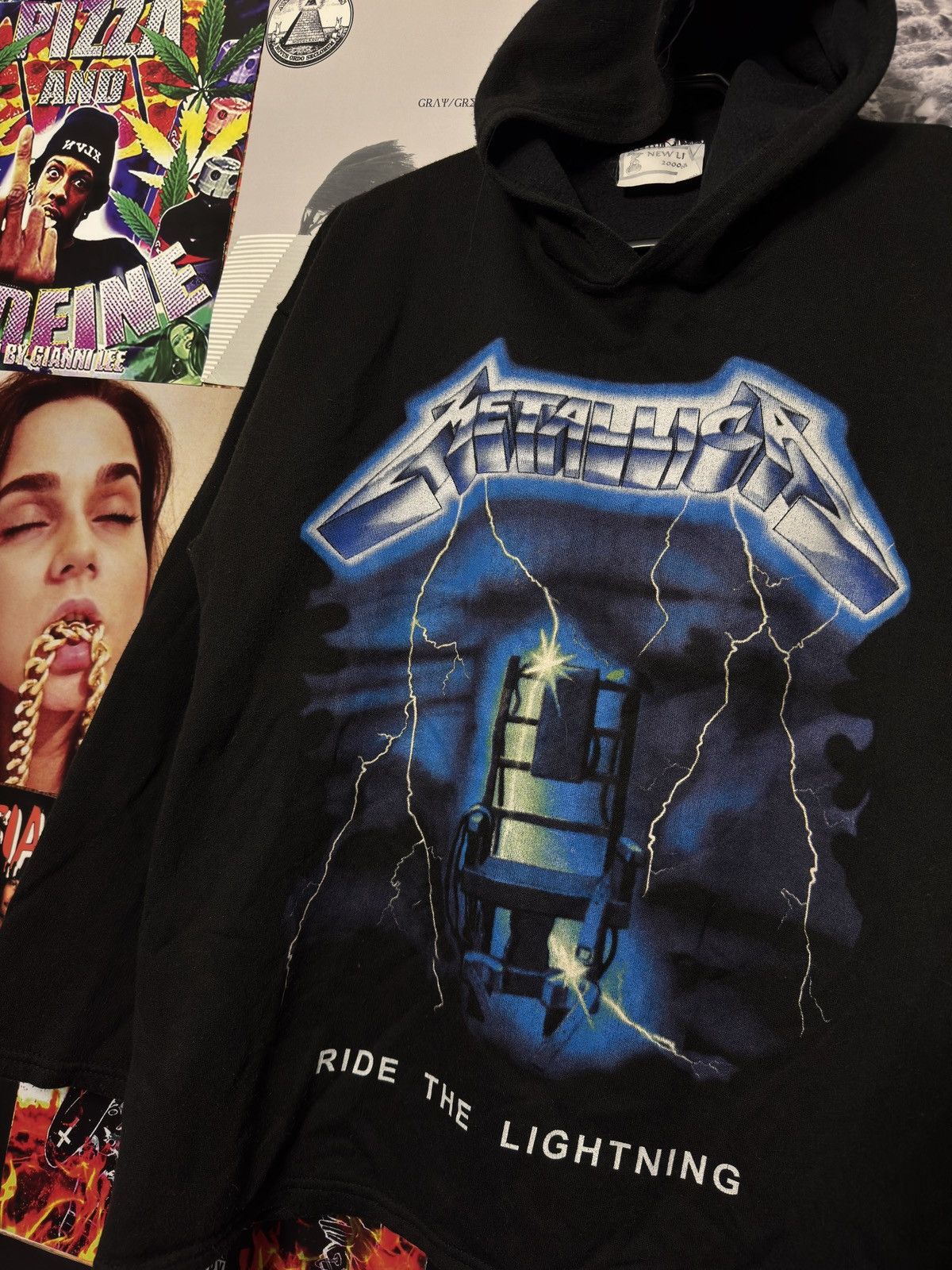 Metallica Vintage Metallica 90s Ride The Lightning Hoodie Size US M / EU 48-50 / 2 - 2 Thumbnail