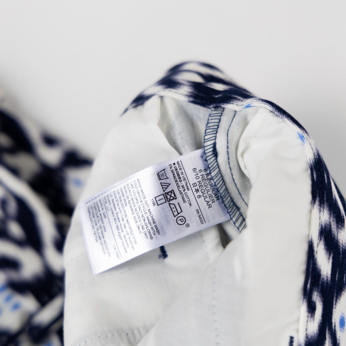 Gap GAP Womens Geometric Pattern Pants Blue White Slim Fit Size 28" / US 6 / IT 42 - 6 Thumbnail