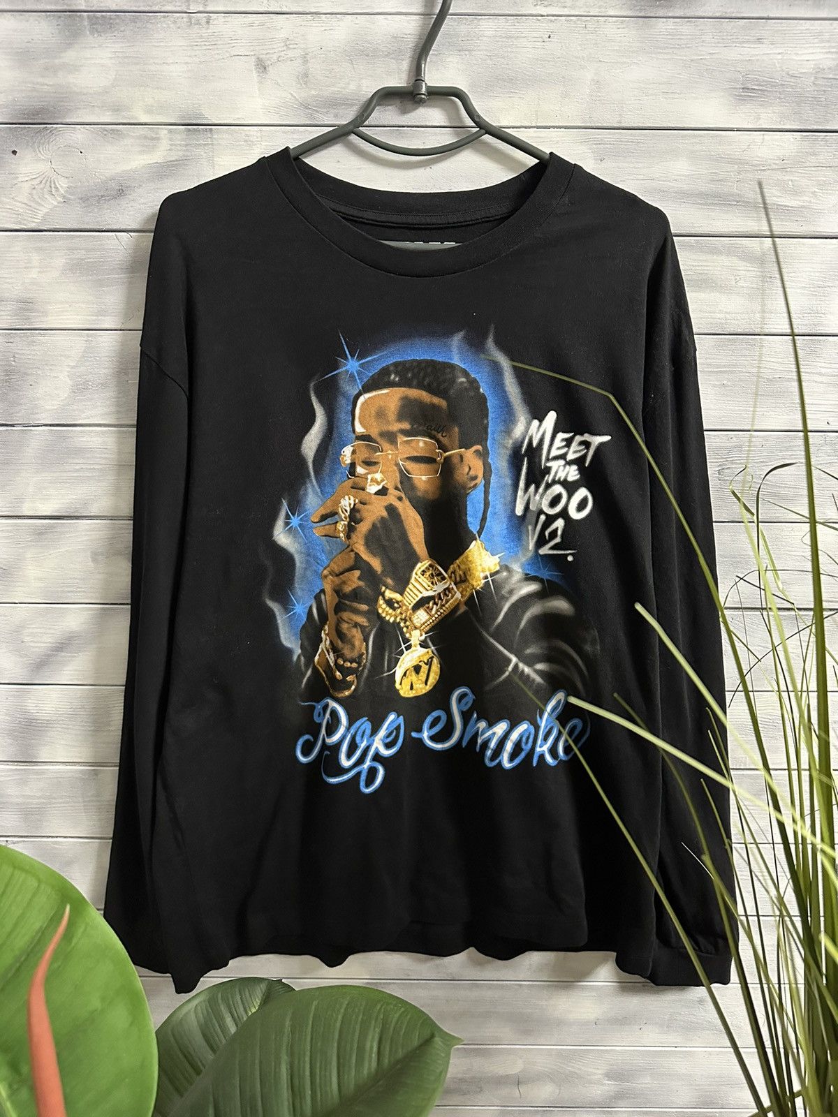 Rap Tees Rare Long-Sleeve Pop Smoke Meet The Woo V2 Rap. Size US L / EU 52-54 / 3 - 1 Thumbnail