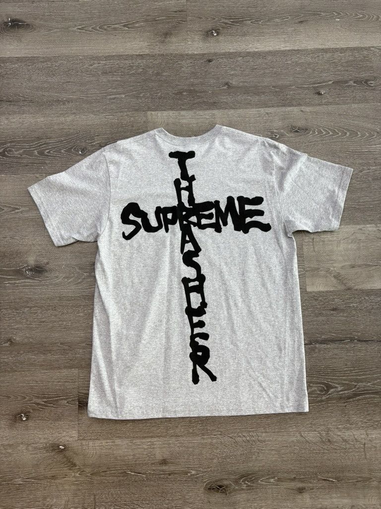 Supreme Supreme x Thrasher "Cross" Tee (Heather Grey) Size US L / EU 52-54 / 3 - 2 Thumbnail