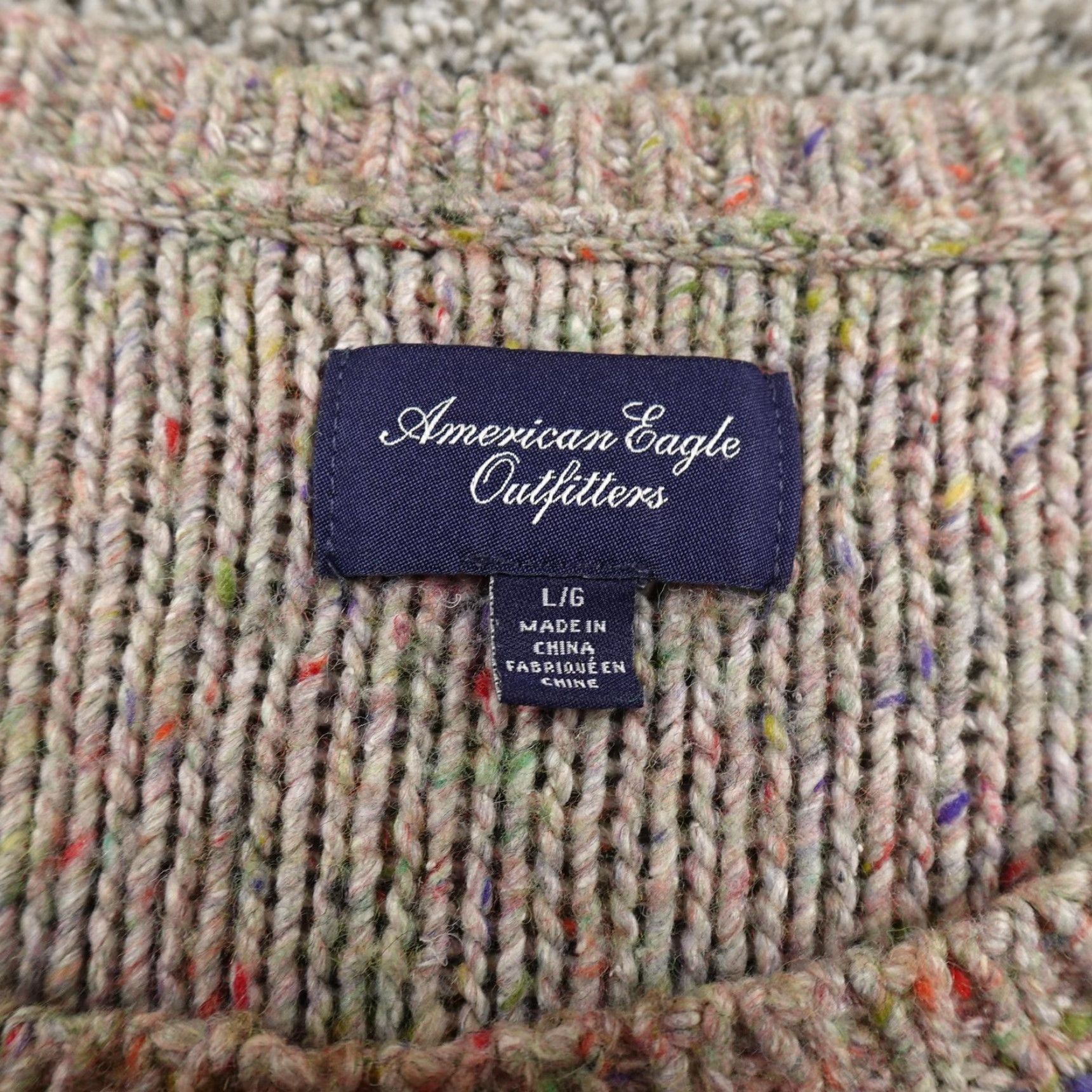 American Eagle Outfitters American Eagle Sweater Womens L Gray Silk Wool Cable Knit Crewneck Sweat er Size L / US 10 / IT 46 - 4 Thumbnail