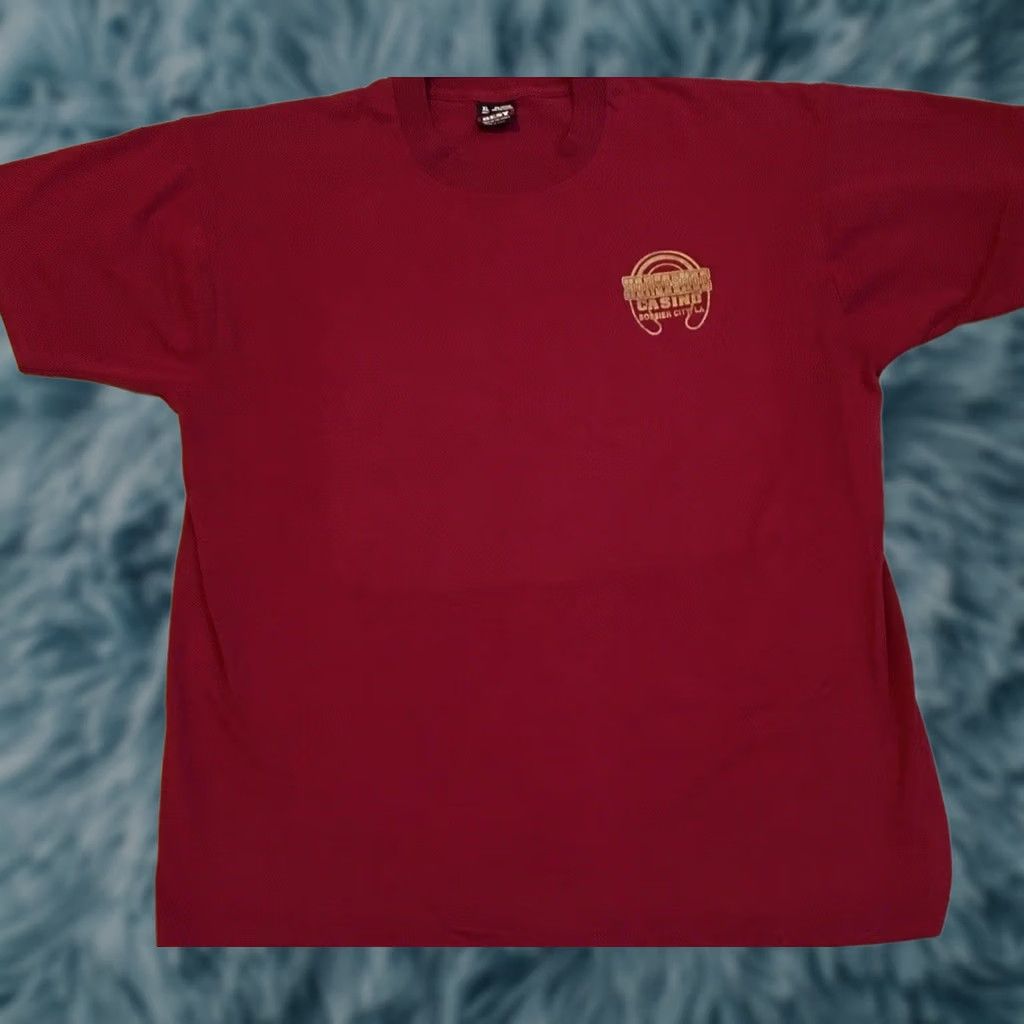 Vintage VINTAGE Horseshoe Casino Shirt XL Red Men T-Shirt 80s Bossier Louisiana Grunge Cowboy Beach Sun Palm Trees Racing Skull Aztec USA 90s Size US XL / EU 56 / 4 - 1 Thumbnail