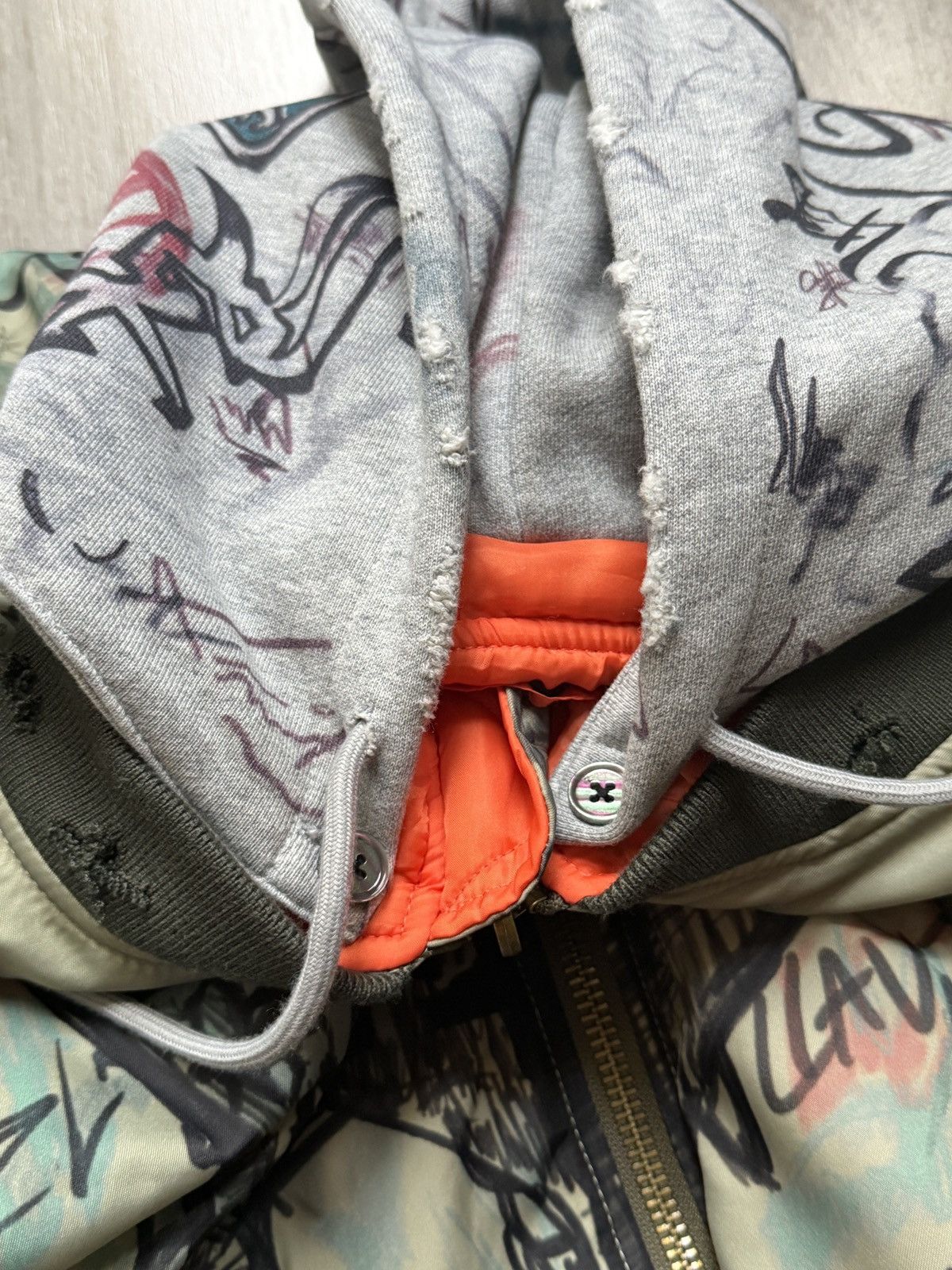 Mowalola Mowalola Graffiti Print Bomber Jacket Size US XL / EU 56 / 4 - 9 Thumbnail