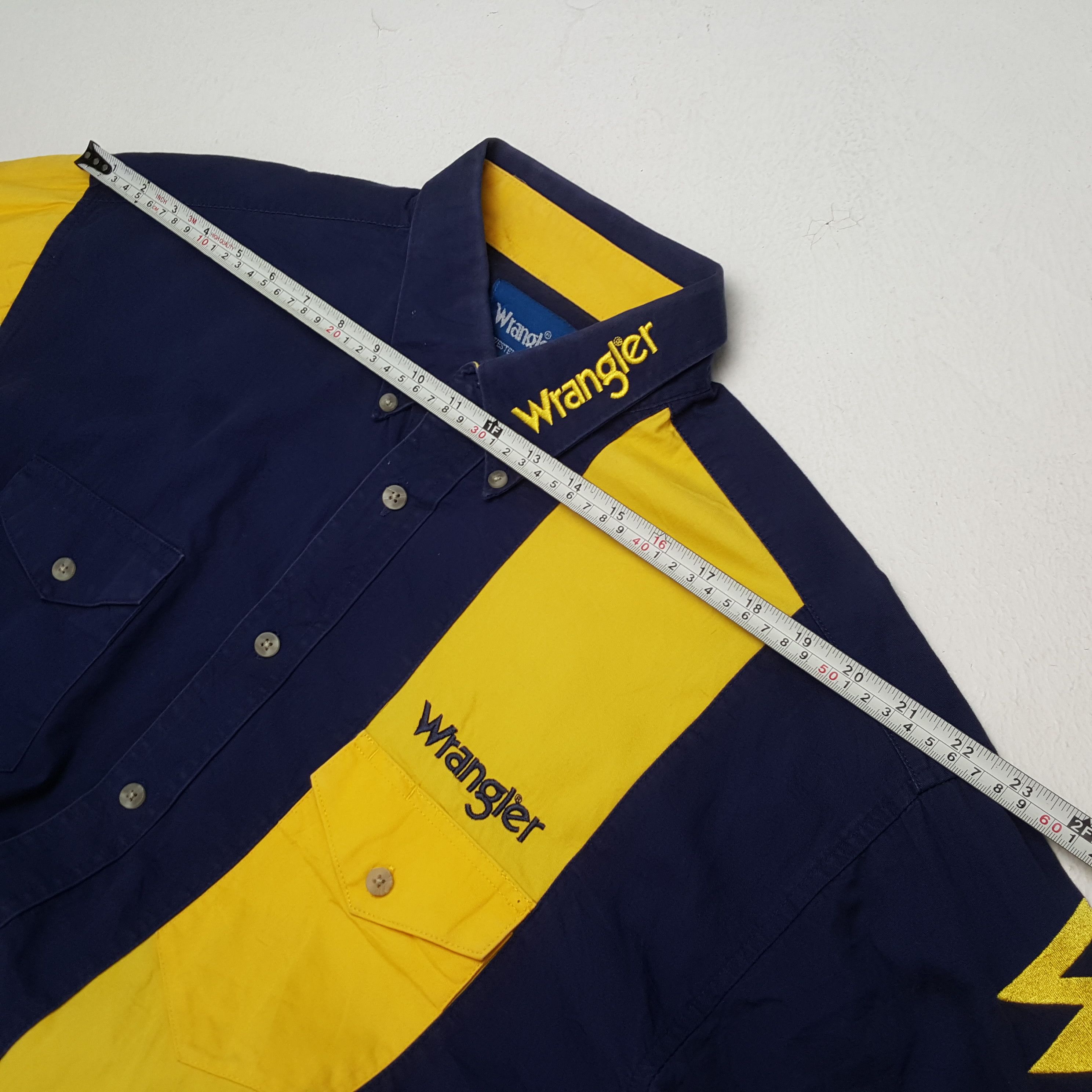 Vintage × Wrangler WRANGLER Fashion Rare Design American Classic Style Shirt Size US XXL / EU 58 / 5 - 4 Thumbnail