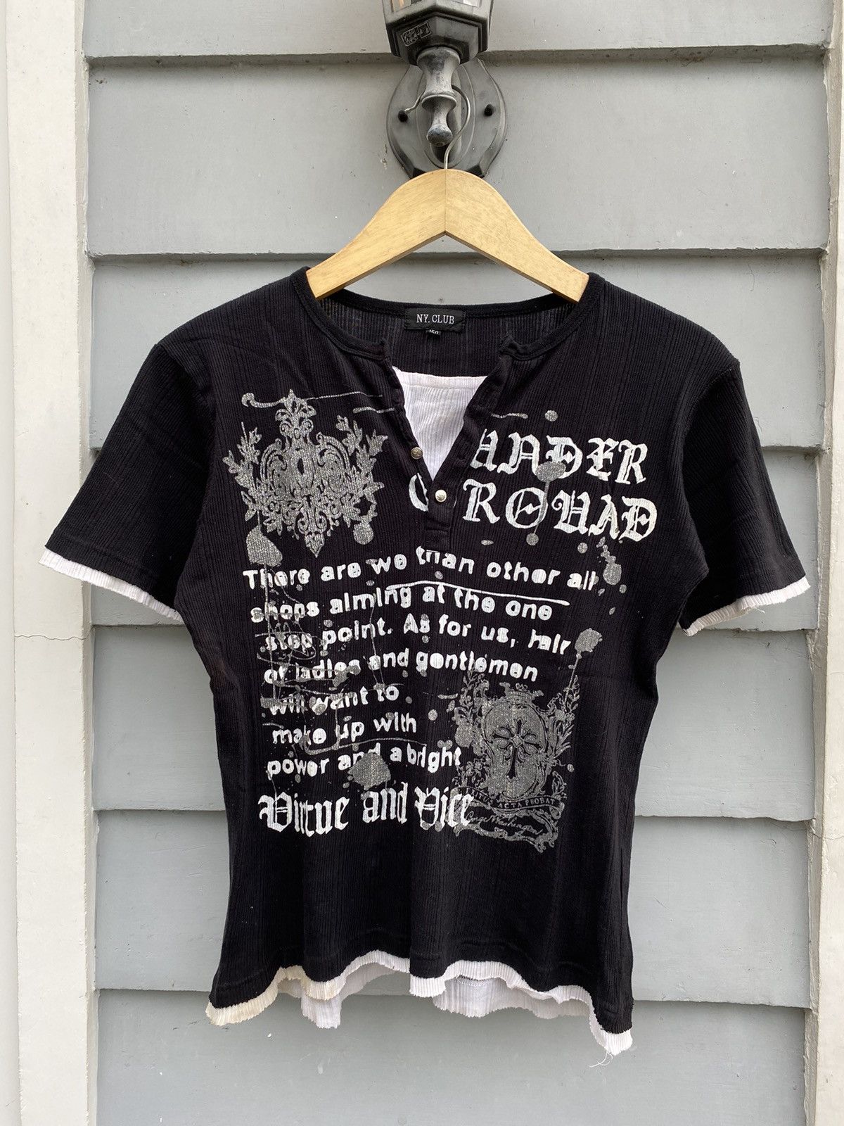 If Six Was Nine NY. CLUB Under Ground Poem Double Layer Japanese Tshirt Size M / US 6-8 / IT 42-44 - 1 Thumbnail