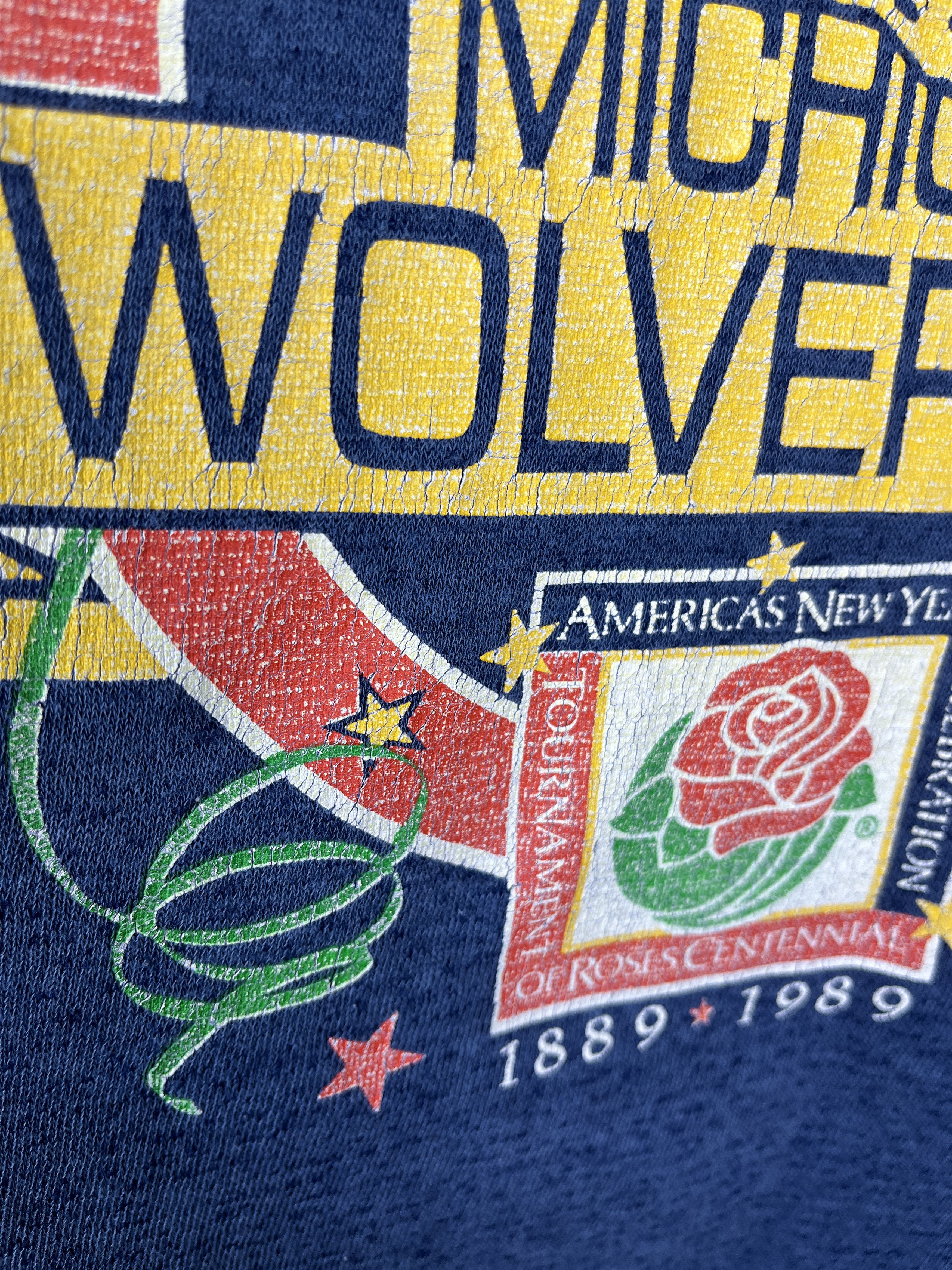 Vintage 80's Michigan Wolverines Vintage Womens Crew Sweatshirt USA Size XL / US 12-14 / IT 48-50 - 7 Thumbnail