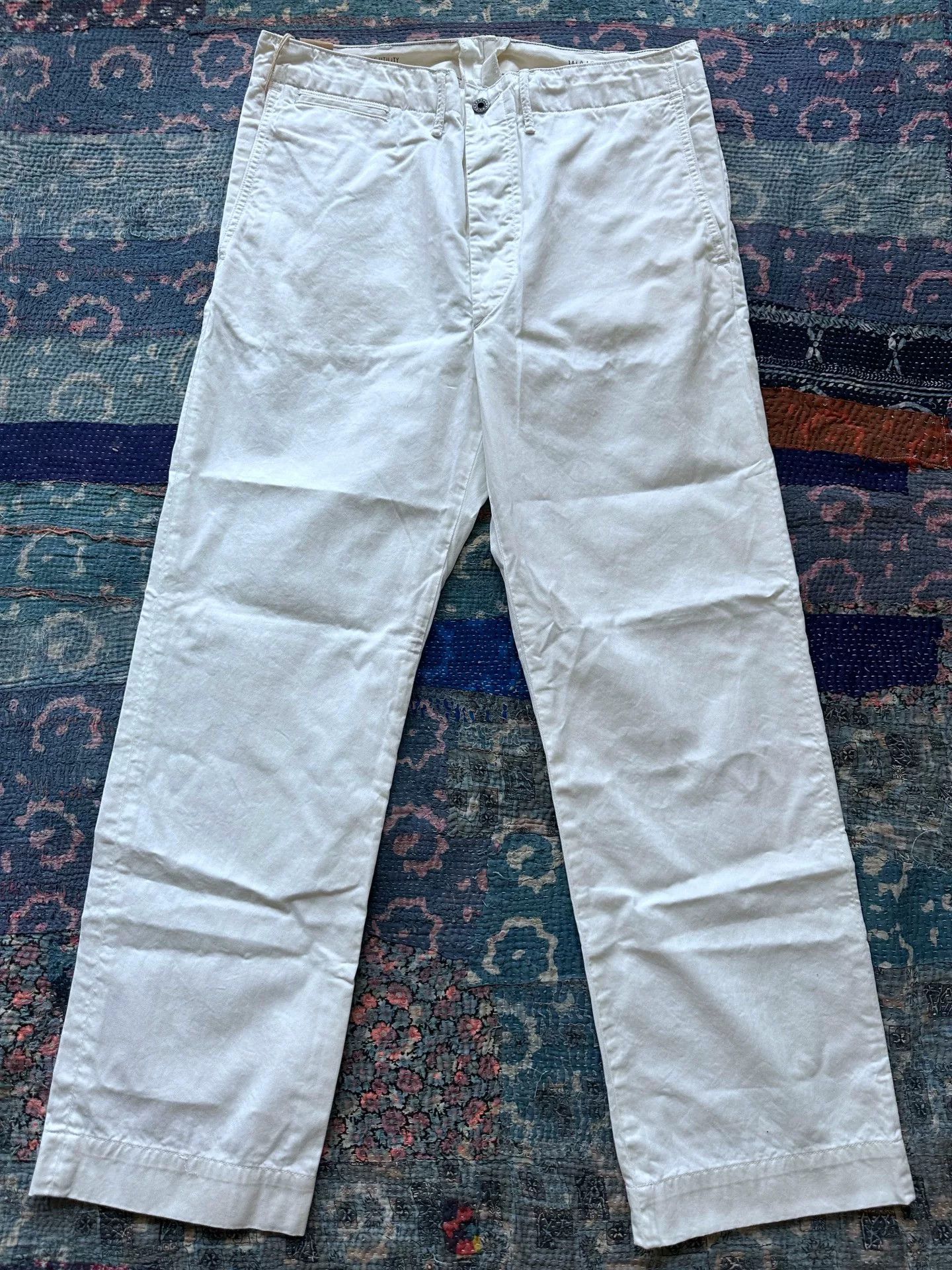 RRL Ralph Lauren Ralph Lauren Chino Pants White 33x32 Size US 33 - 1 Thumbnail