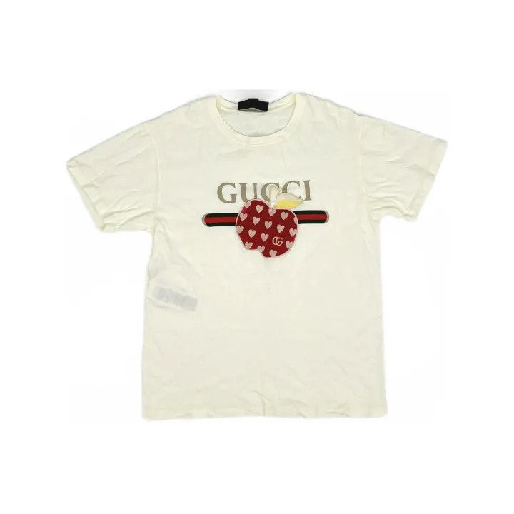 Gucci Gucci Loose-Fit T-Shirt with Heart Apple Design-2507 Size S / US 4 / IT 40 - 8 Thumbnail
