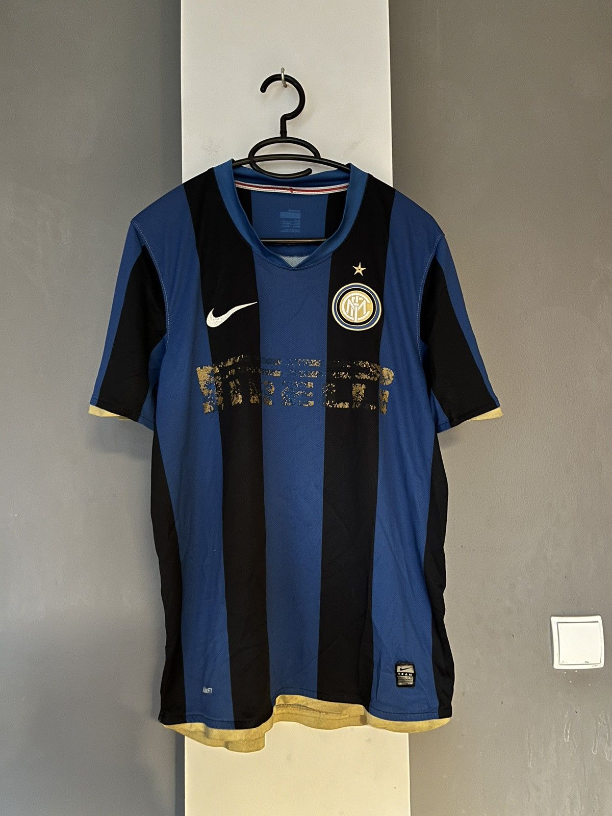 image of Inter Mediolan Vintage Nike Jersey in Blue, Men's (Size Large)