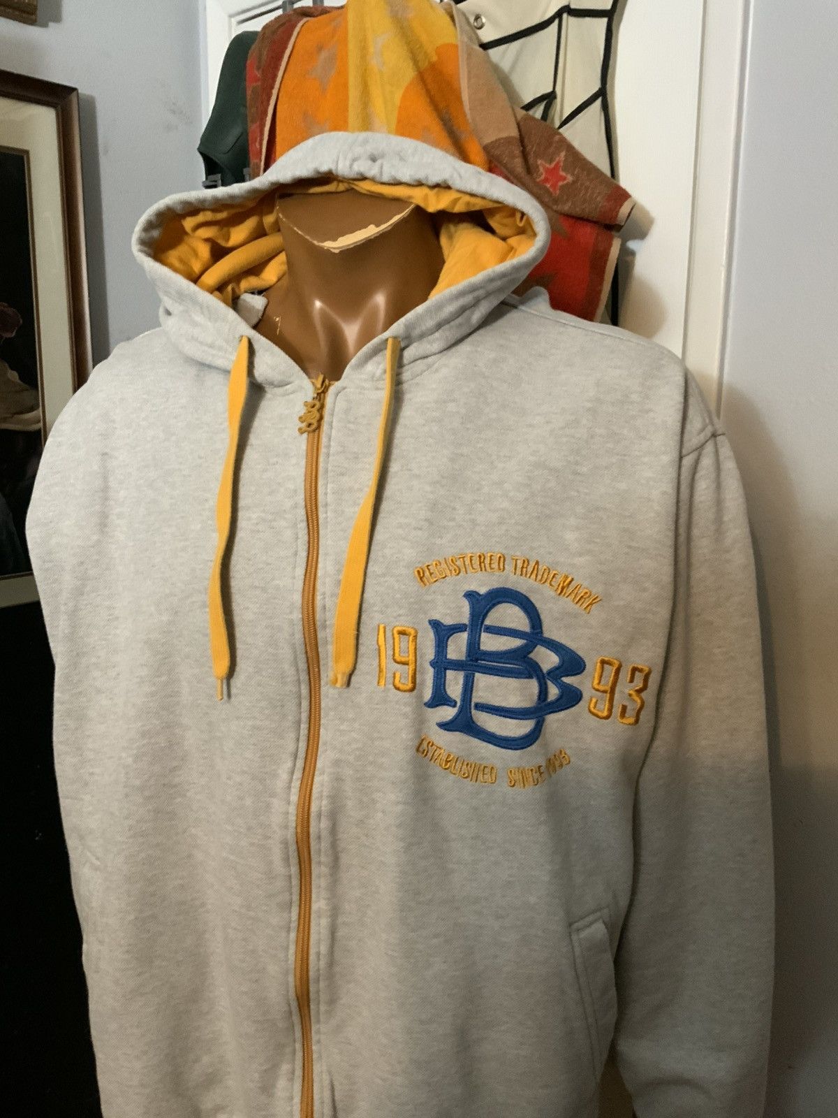 Vintage Vintage Y2K 2000s Bad Boy Waffle Knit Embroidered Zip Hoodie Size US XXL / EU 58 / 5 - 10 Thumbnail