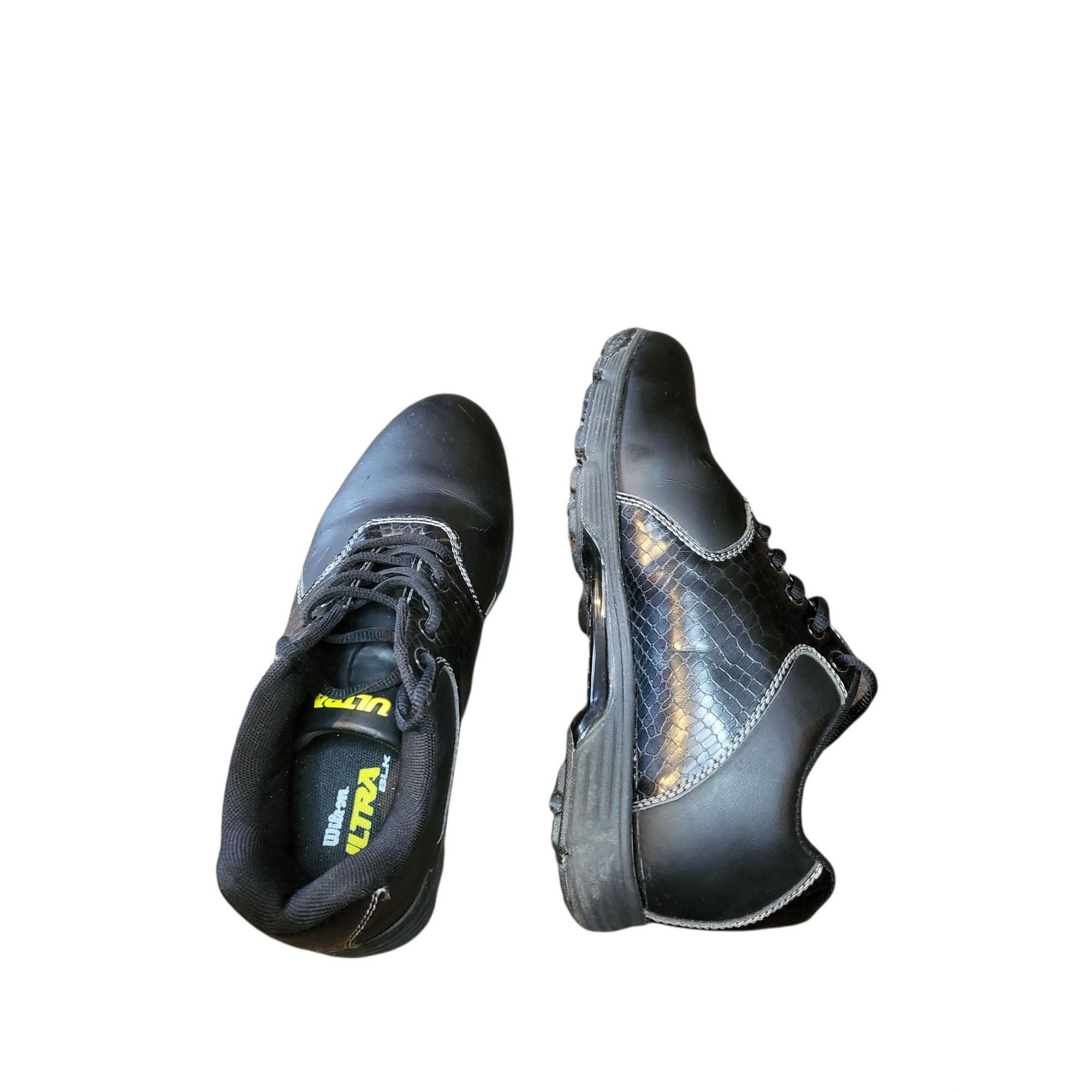Wilson Wilson Ultra Black Golf Shoes Men Sz 8.5 Black Leather Cleat Size US 8.5 / EU 41-42 - 5 Thumbnail