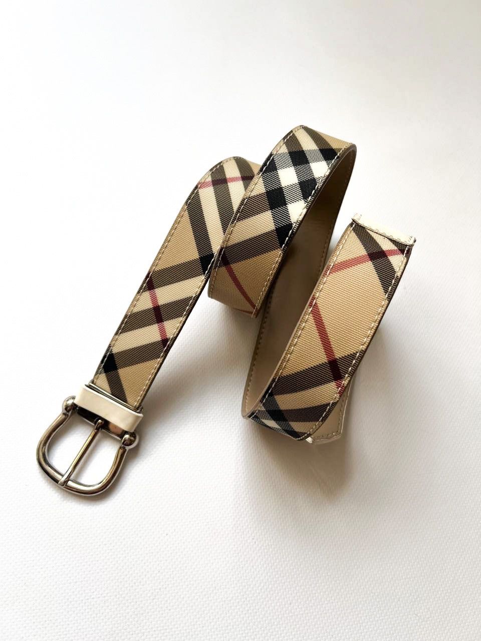 Burberry Vintage Burberry nova check buckle leather belt old money Size ONE SIZE - 1 Thumbnail