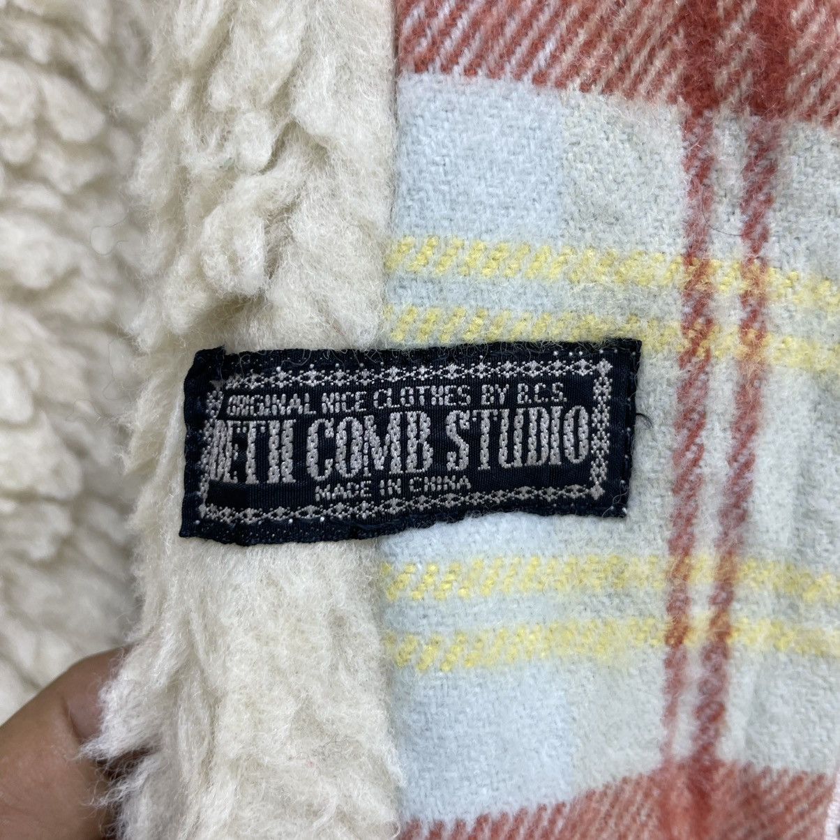 Flannel × Japanese Brand × Vintage Vintage Beth Comb Studio Sherpa Hooded Jacket Size M / US 6-8 / IT 42-44 - 4 Thumbnail
