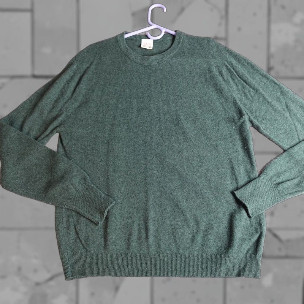 Vintage St. Michael Sweater Large Green Lambswool Crew Neck Made in England Size US L / EU 52-54 / 3 - 1 Thumbnail