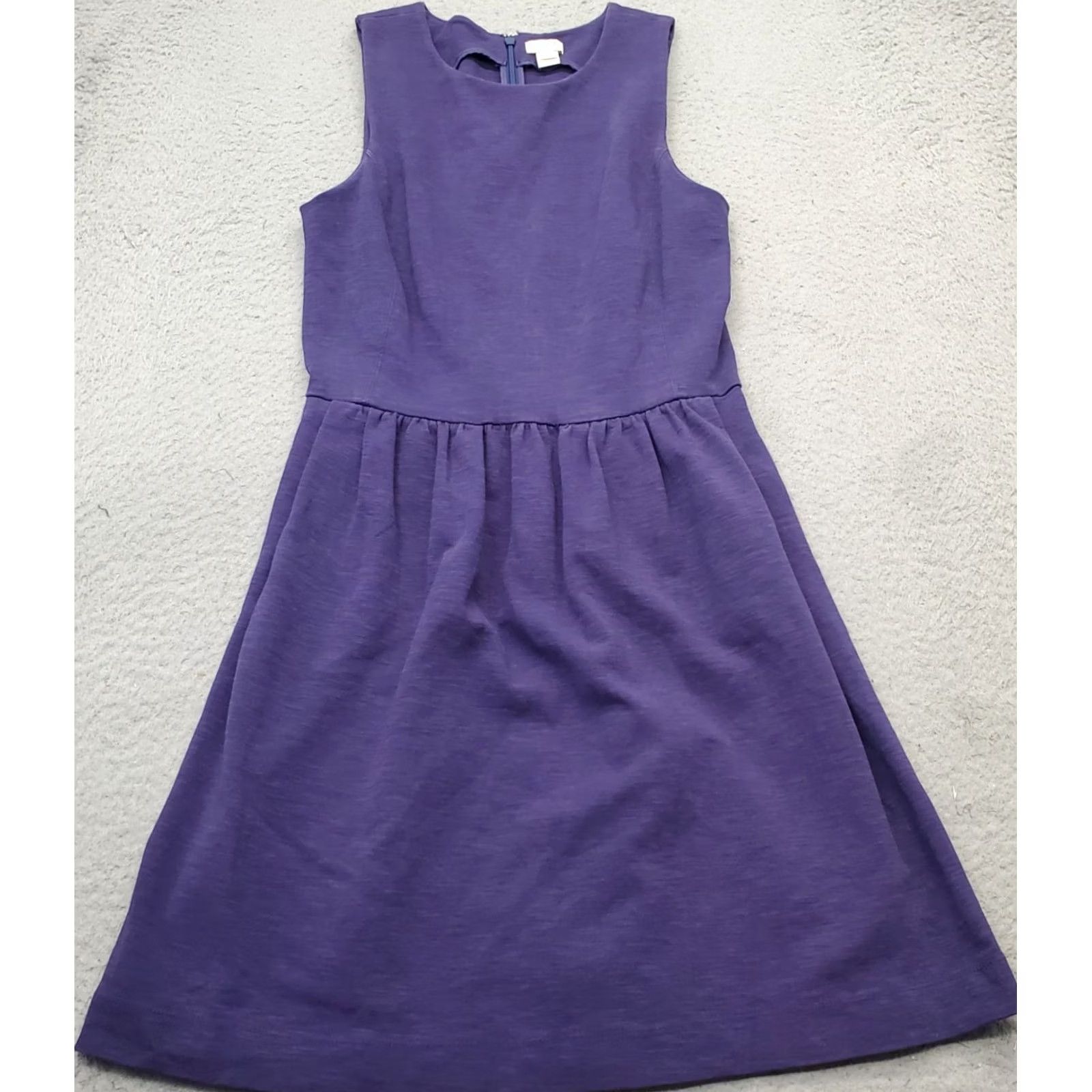 J.Crew J.CREW Fit & Flare Dress Womens Size S Purple Sleeveless Back Zip Size S / US 4 / IT 40 - 2 Thumbnail