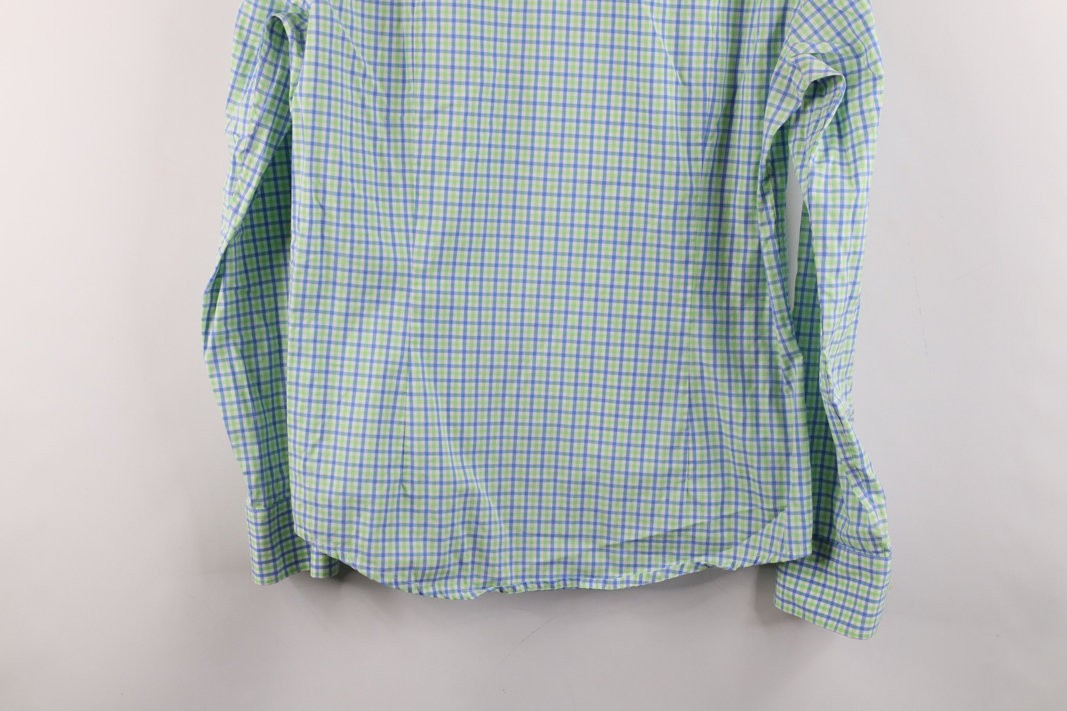 Hugo Boss × Vintage Hugo Boss Fit Collared Long Sleeve Button Shirt Green Plaid Size US S / EU 44-46 / 1 - 9 Thumbnail