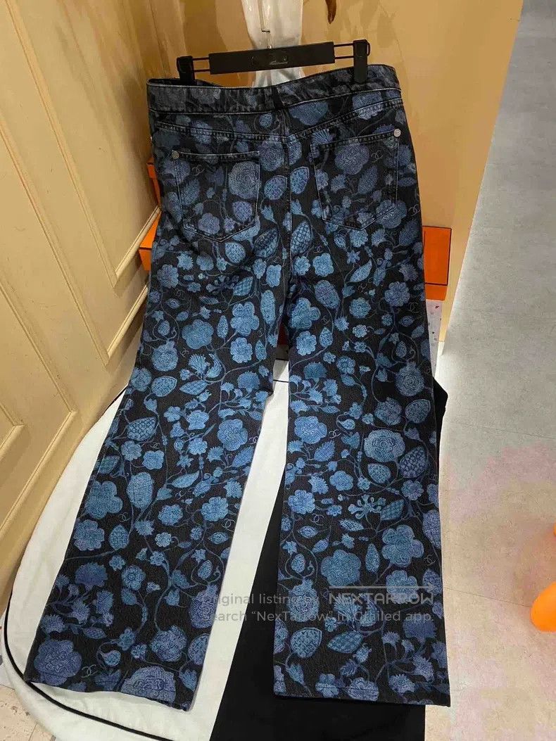 Chanel Chanel 21s blue and black printed jeans Size 26" / US 2 / IT 38 - 1 Thumbnail