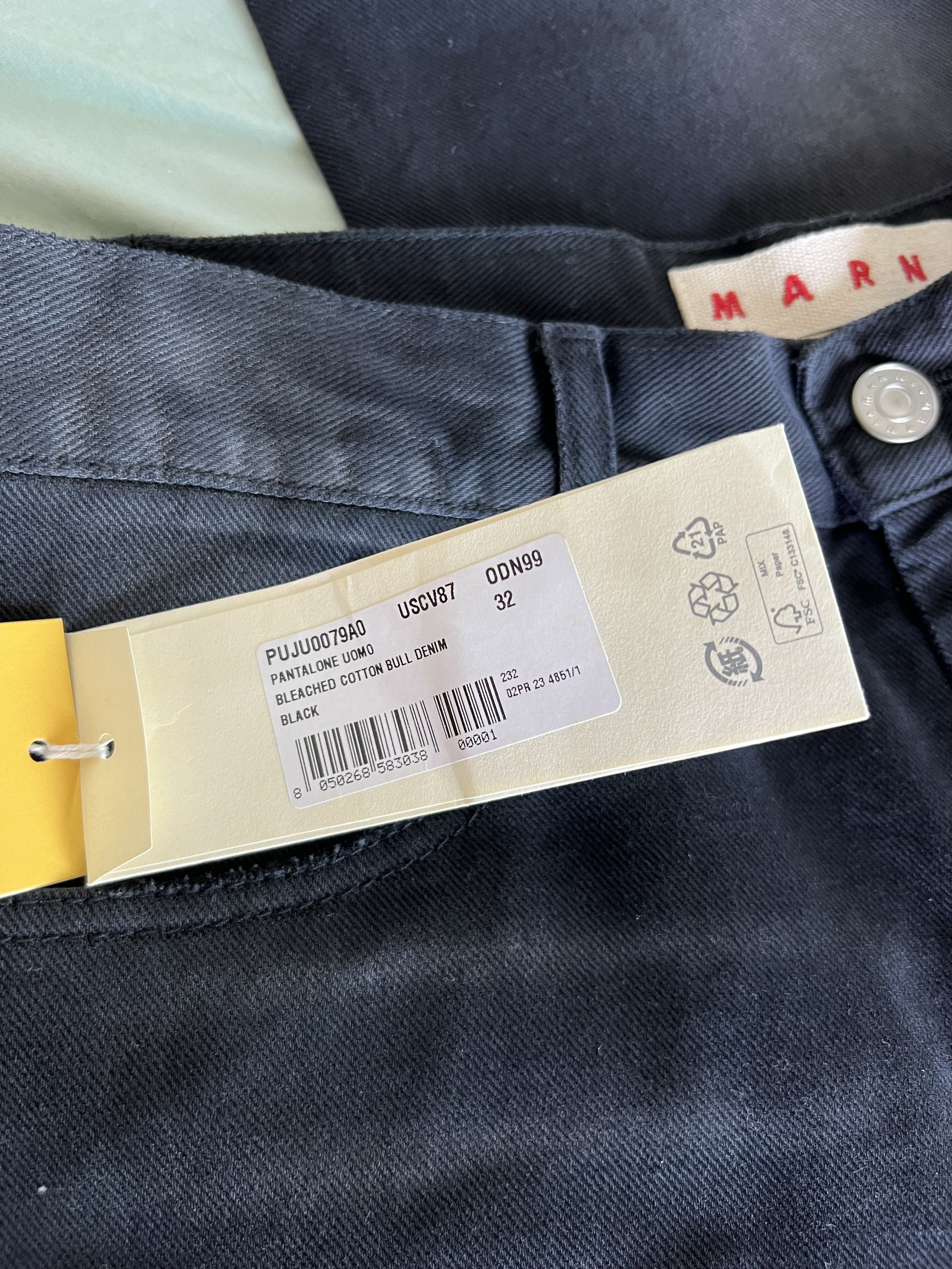 Marni Marni Bleached Cotton Bull Denim Jeans in Black Size US 32 / EU 48 - 8 Thumbnail
