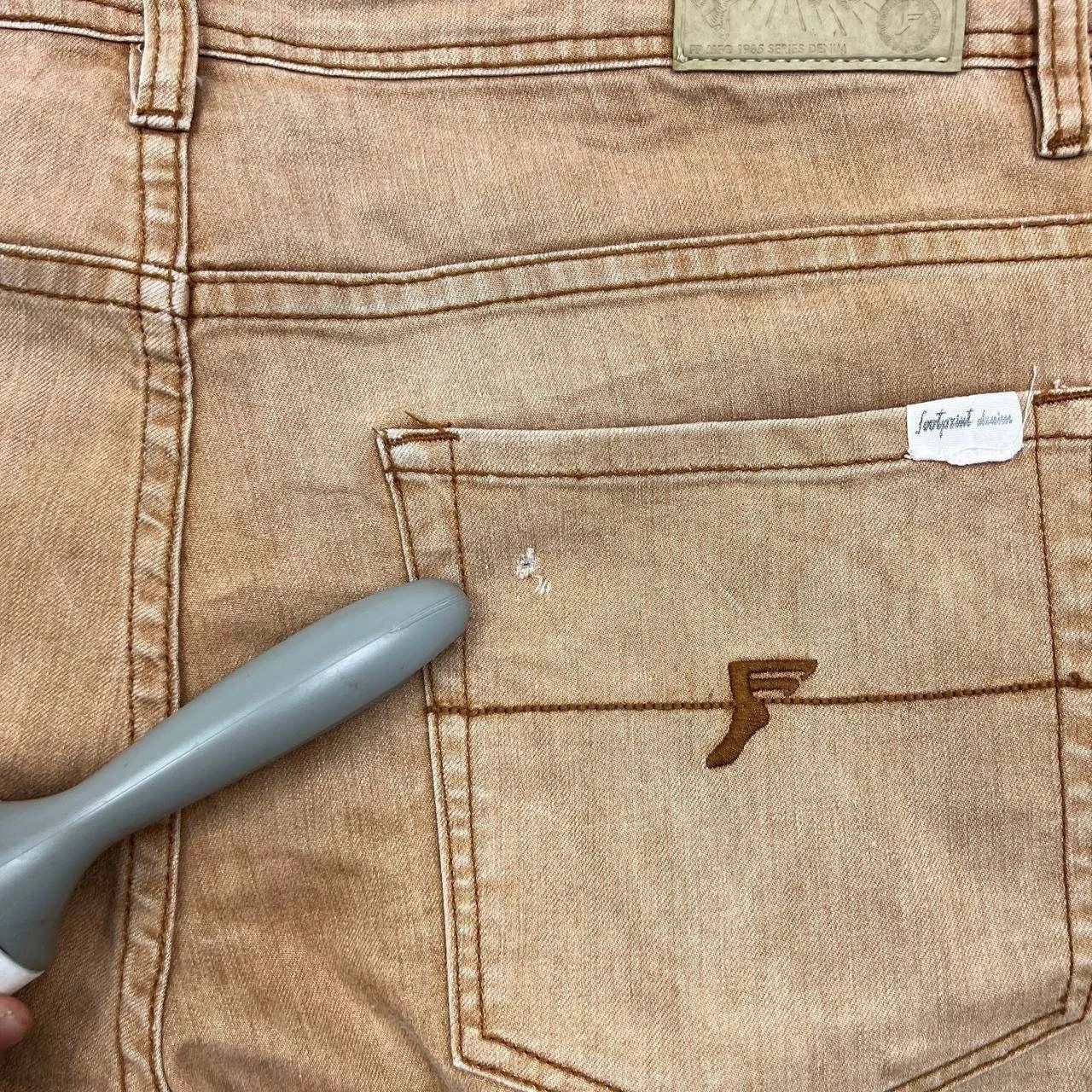 Other Footprint Manufacture Jeans Men 36x33 Brown Denim Pants Size US 36 / EU 52 - 4 Thumbnail